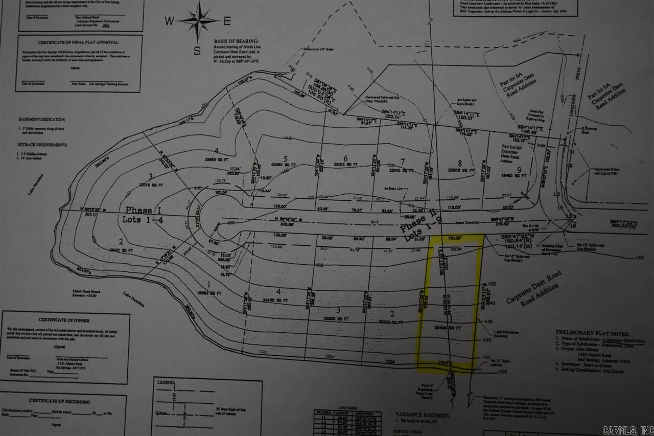 Lot 1  Cannon  Hot Springs, AR