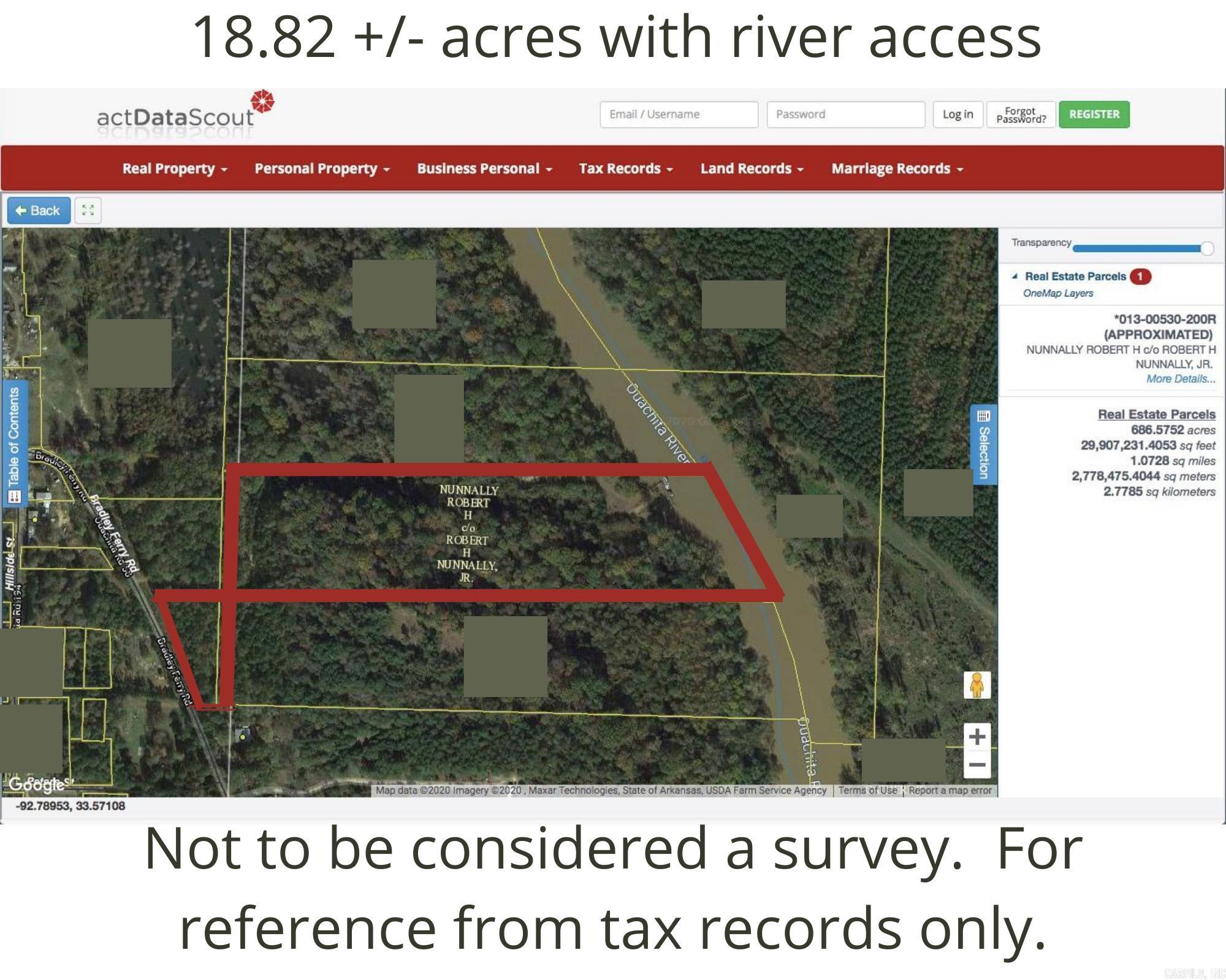 18.82 acres  Bradley Ferry  Camden, AR
