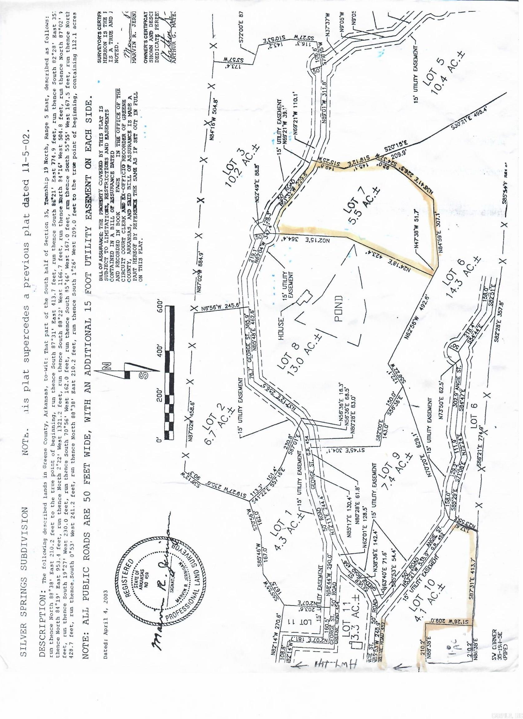 0000  HWY 141 Lot 10  SILVER SPRINGS SUB-DIVISION 4.1 ACRES Marmaduke, AR