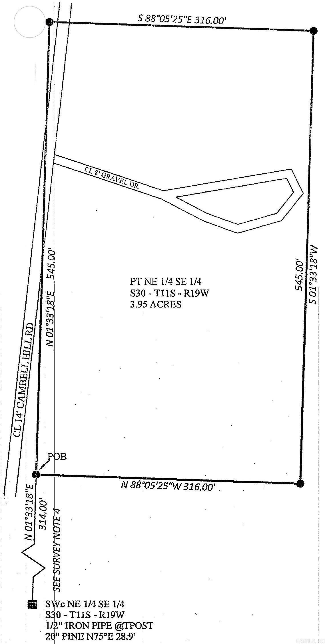 3.95 acres  Campbell Hill  Reader, AR