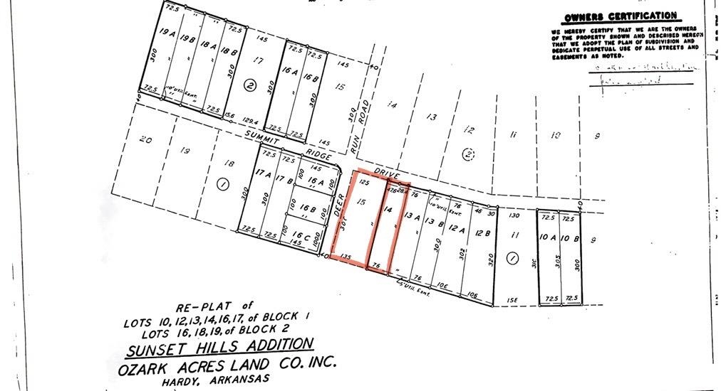   Summit Ridge Dr and Deer Run Rd  Ozark Acres, AR