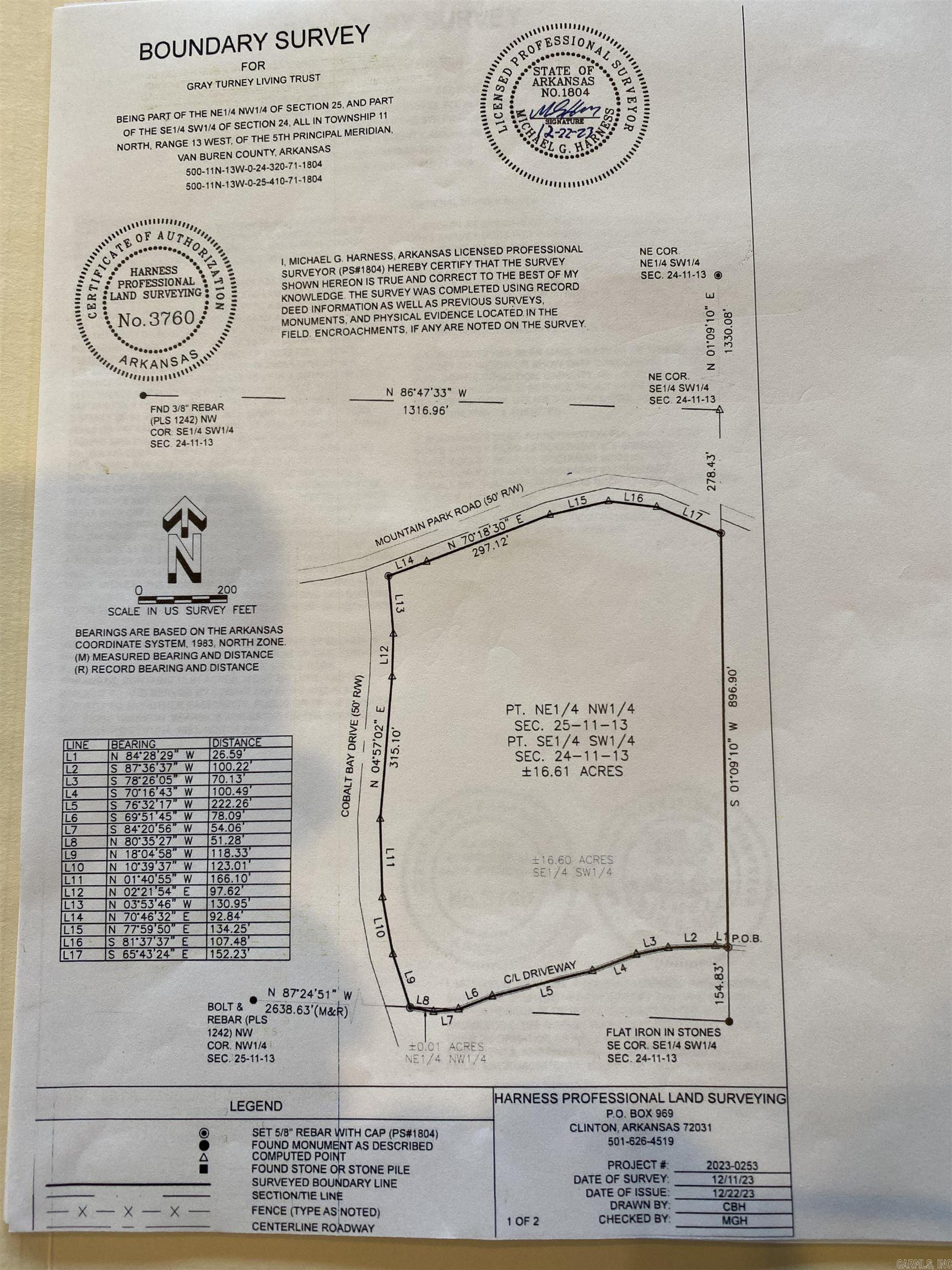 16.61 Acres  Mountain Park Road  Shirley, AR