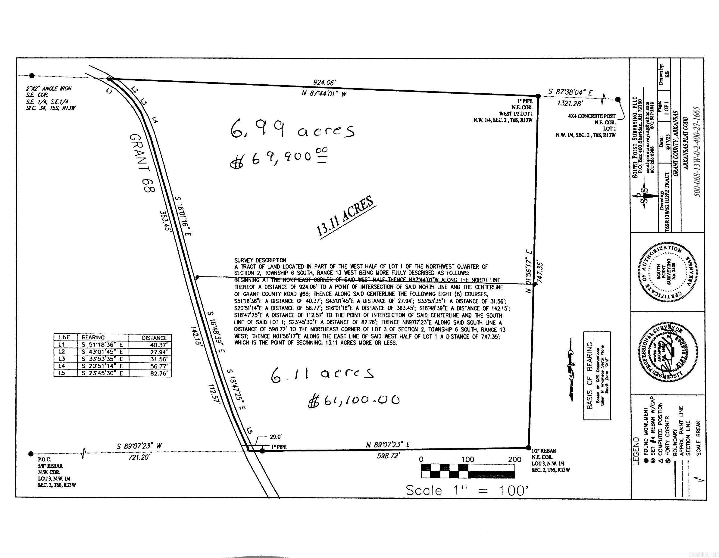 South Tract  Grant County Road 68  Sheridan, AR