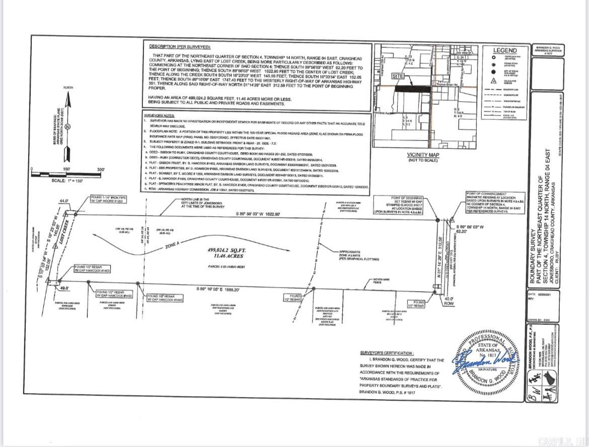 11.46 Acres  Hwy 351  Jonesboro, AR