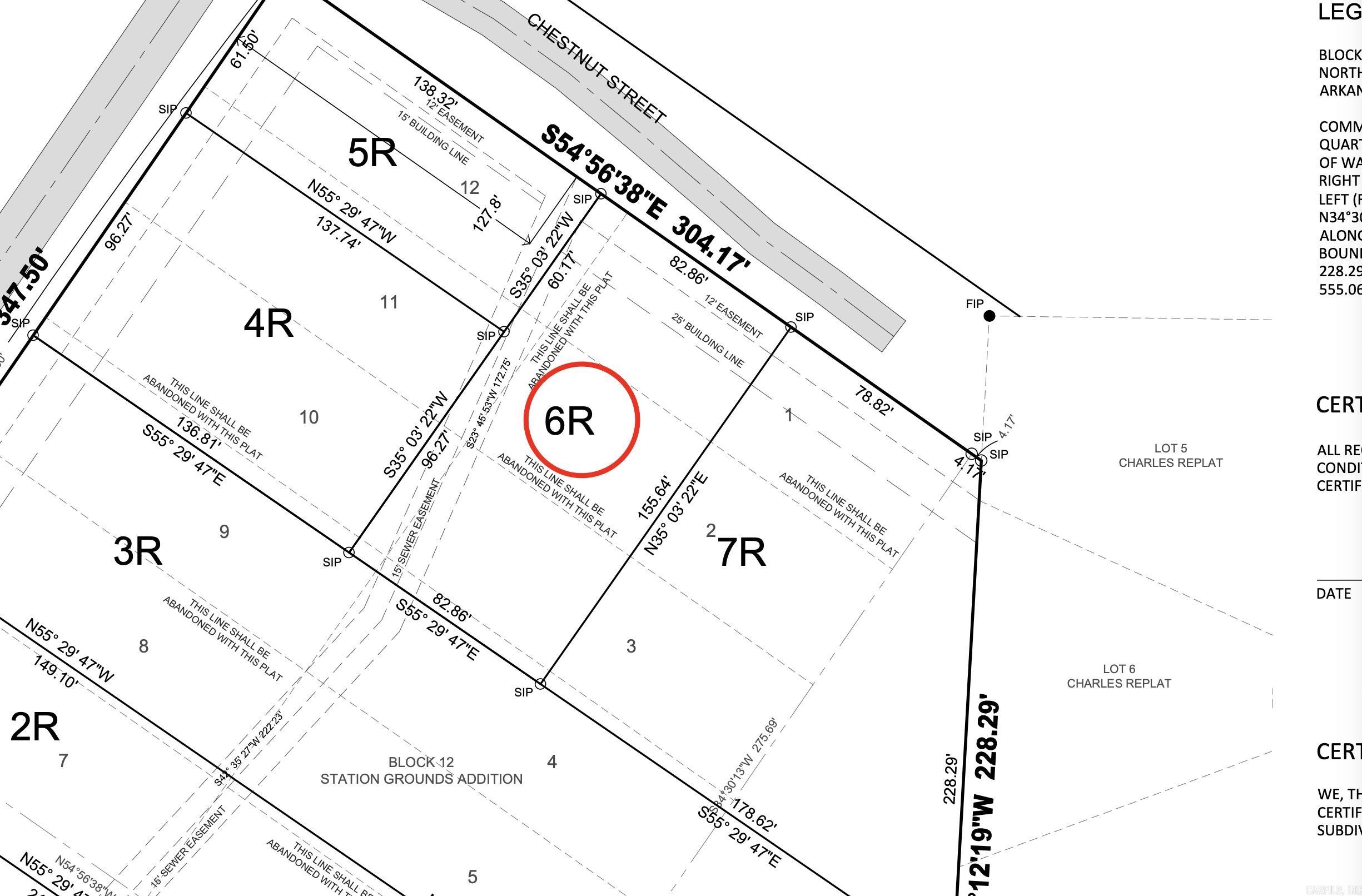 Lot 6R  Chestnut  Jacksonville, AR