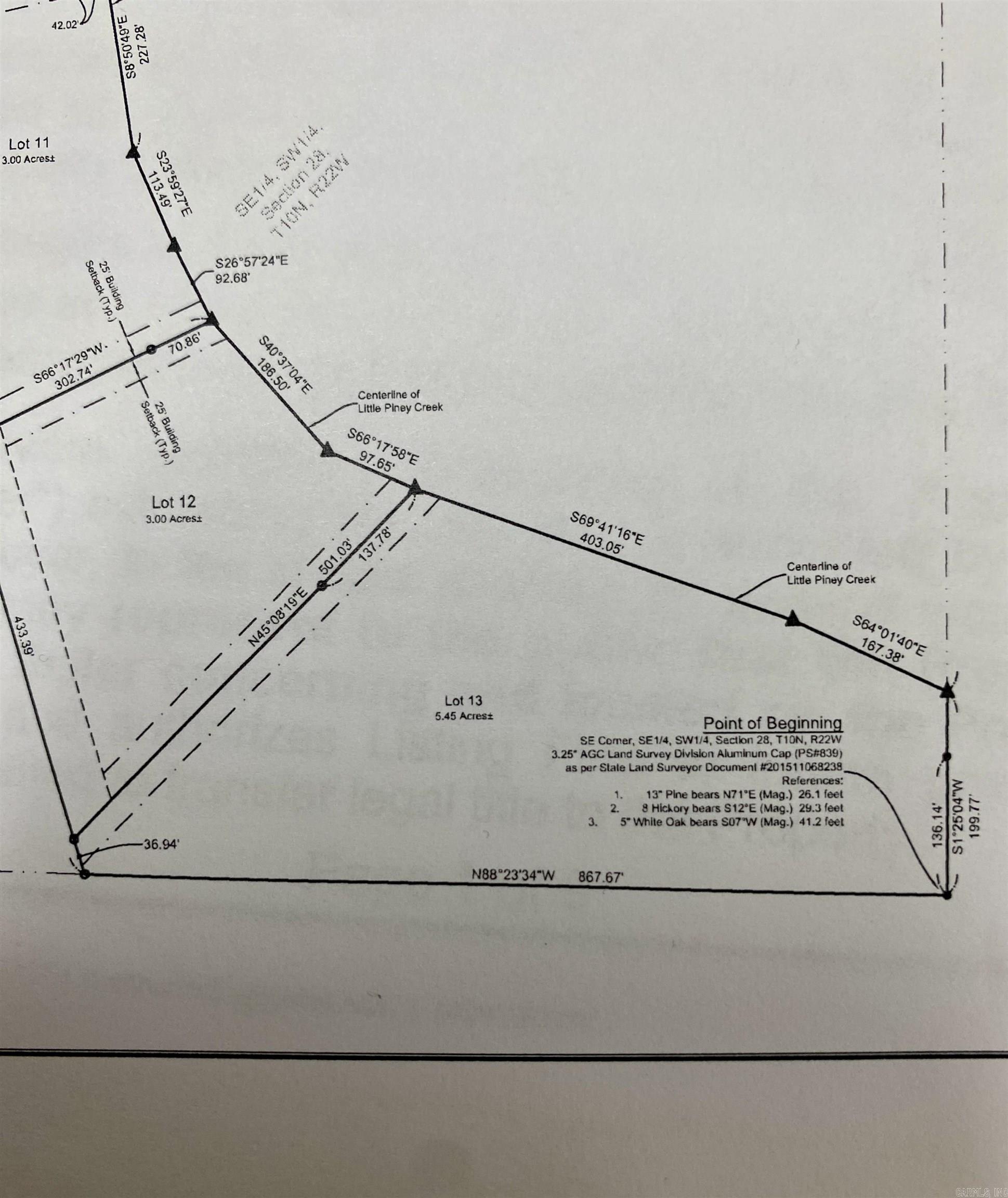 5.45 Acres +/- Off PR 3629  Lamar, AR