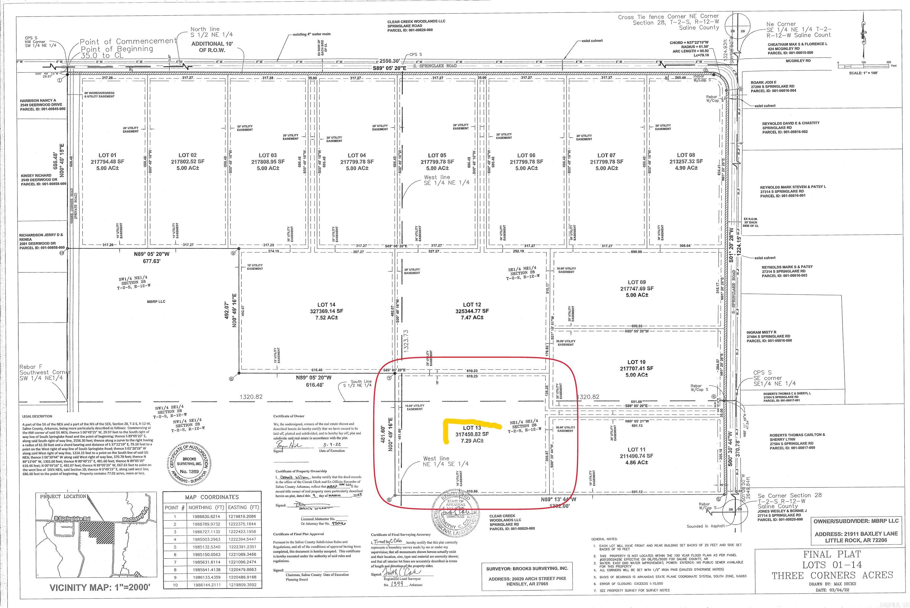 Lot 10 Three Corners Acres  Hensley, AR