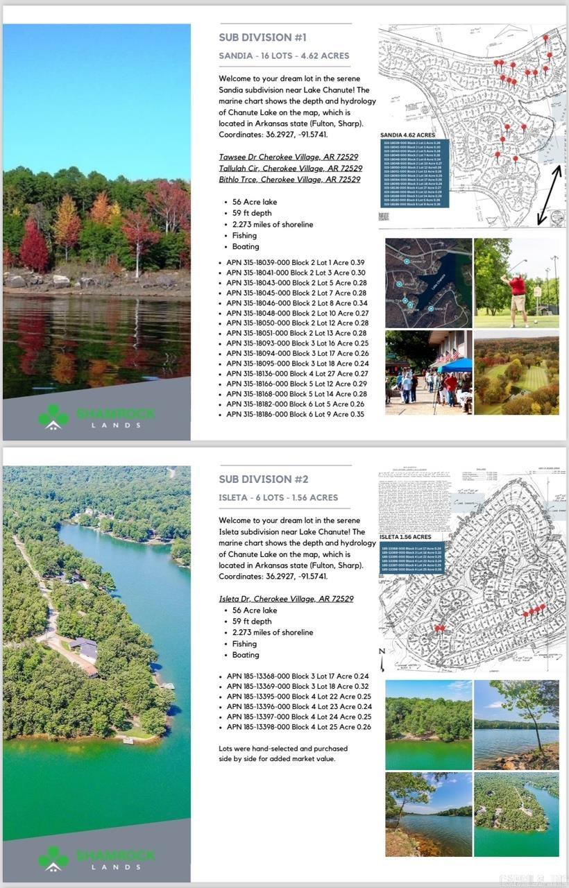 22 Lake Chanute Area Lots  Cherokee Village, AR