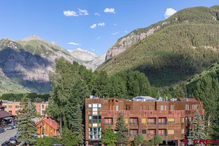 This contemporary luxury condominium is just steps to the Gondola for skiing and all your alpine adventures, and 2 blocks the Town of Telluride Colorado Ave., ''Main Street''. Located in the heart of the Town of Telluride this is a unique and rare opportunity to live the pulse of the Telluride dream! A river side residence with a spacious floor plan, European stlye kitchen, is well appointed and quality built with two decks overlooking the San Miguel river. Easily sleeps 4 and guests have full 2nd bath. Fine dining and all the services, shopping and activities just out your door step. Walk along the beautiful river trail to the famed Bear Creek Falls and hiking trails. The Ice House Lodge enjoys the amenities of in-door/outdoor pool, steam, hottub gym,