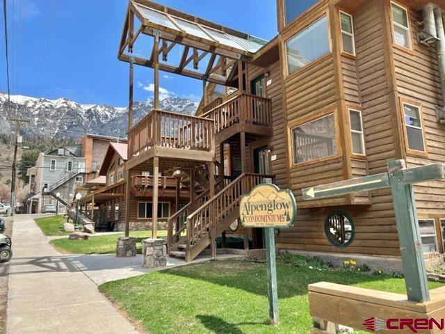 Location! Convenience! Views!  This adorable, cozy condo has it all!  It is located just 1 block off of Main St in beautiful Ouray, otherwise known as the Switzerland of America.  Park your car and never use it again because this condo is walking distance to all Ouray's fine restaurants, shops, hot springs, hiking trails, world famous ice park, via ferrata and more. It is the perfect place to call home, use as your get-away/recharge space, or have as a short or long term rental.  (Zoned R-2 allowing for short term rentals with a permit) It has endless options! The one level condo comes furnished with kitchenware and linens too- making it completely turnkey. The very active HOA takes care of all the exterior maintenance and snow shoveling allowing you to not have those hassles.  The views from the outdoor seating area and from the living room make you feel as though you can reach out and touch the extraordinary mountains of Ouray.  The property is currently a very popular vacation rental and financials can be shared with an interested buyer.  This little gem is waiting for you to come take a peek to see what sets it apart and makes it so special.  Give Sharon a call today!