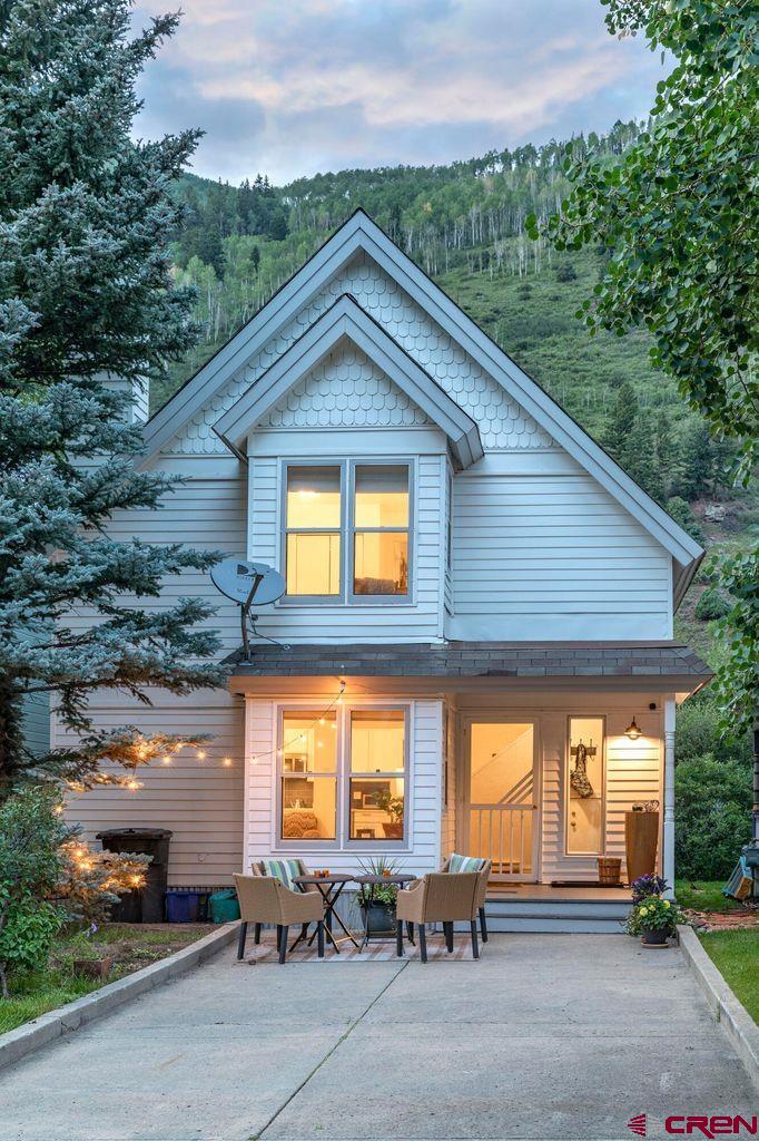 Light, bright adorable 3 bedroom/2 bath home conveniently located 1 block from the ski mountain, across the street from Telluride schools, easy walk to grocery store, downtown Telluride, Lift 7, and directly on the bus route. Recent remodel includes a new kitchen, hardwood floors in the living areas, and new carpet and paint throughout. Glass-walled staircase allows for ample light to come into the home. Off-street parking doubles as large patio to take in views of the ski area and for gathering family and friends. Enjoy being a part of a true Telluride neighborhood!