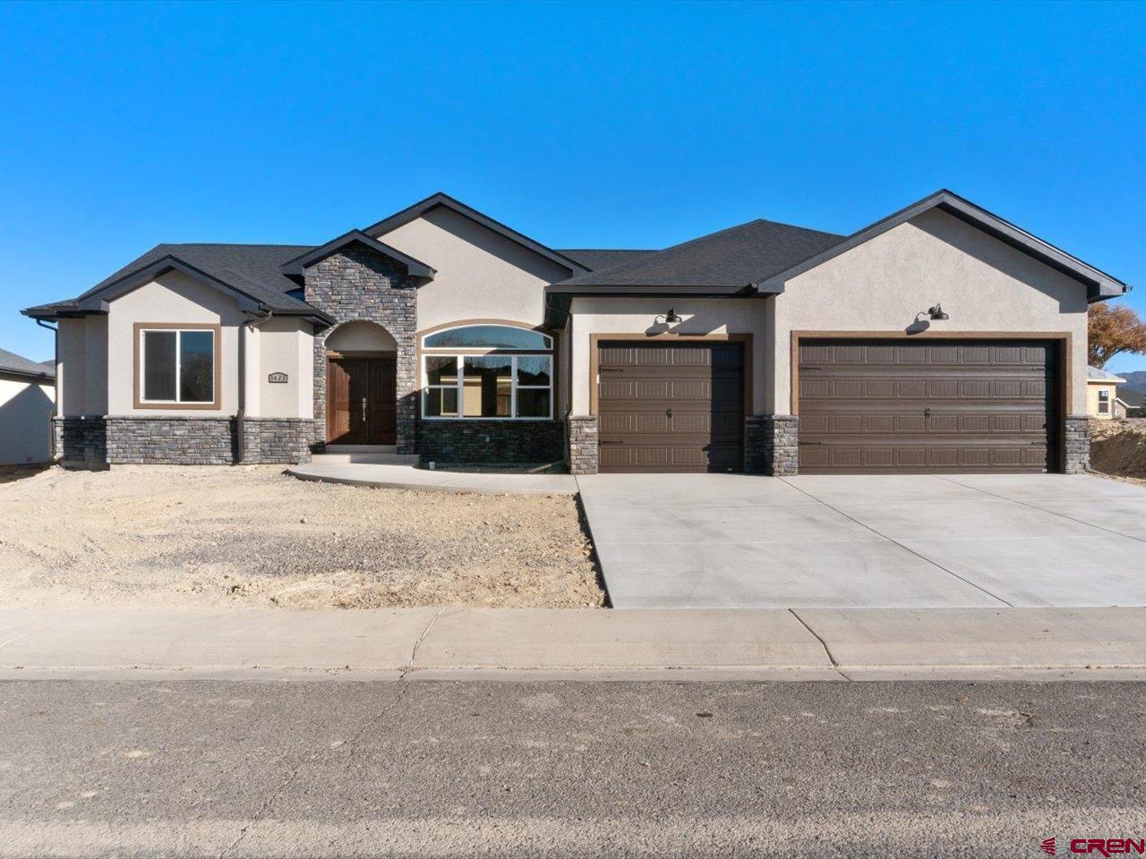 New Home Just completed. Ready to move in. Ranch style home. 4 bedrooms, 3 full baths, 3 car attached garage. covered patio. ceiling fans in all bedrooms, as well in living room. Open floor plan.