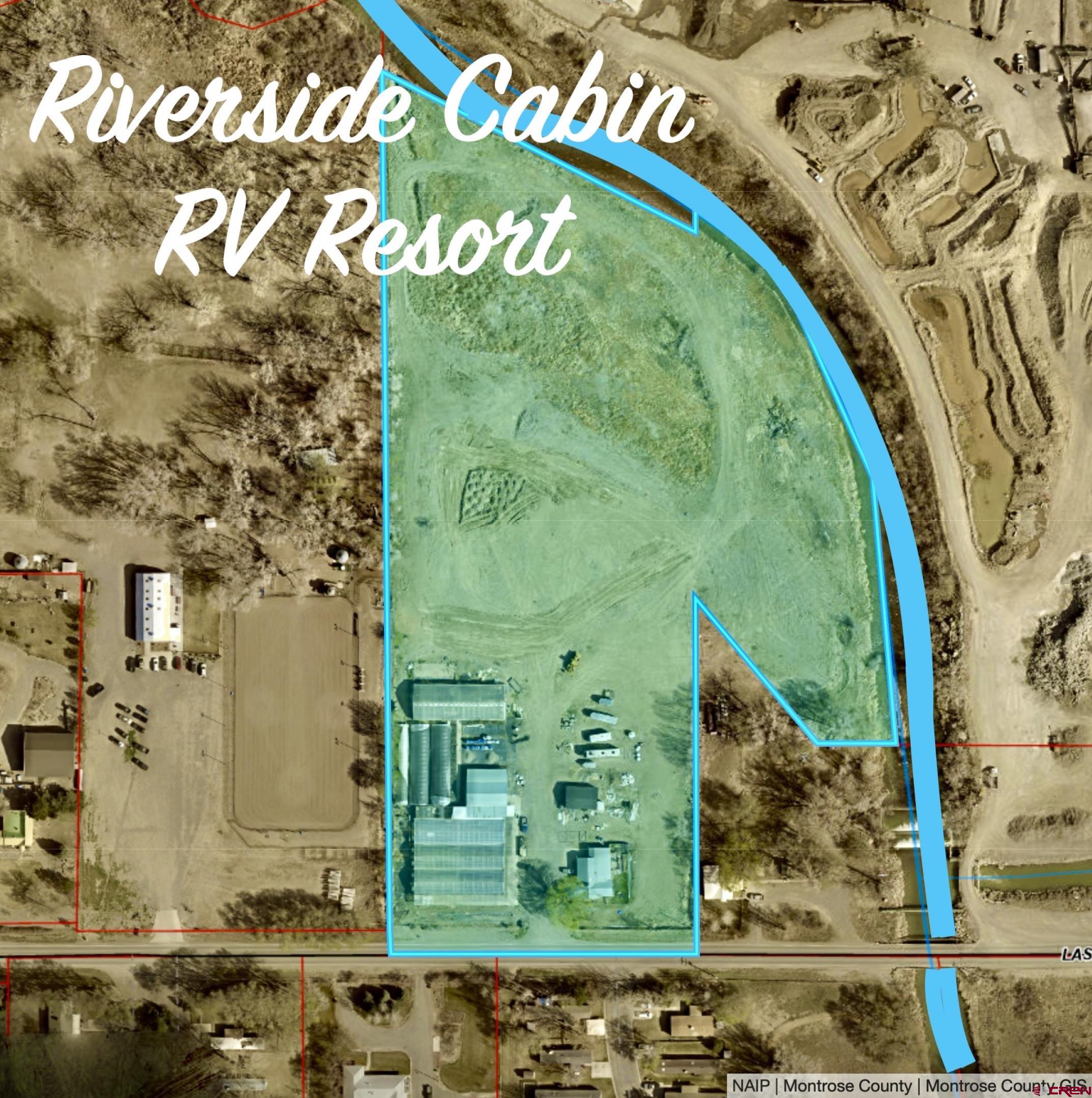 Cabinette RV resort on the Uncompahgre River!  Extremely rare, easy-access river frontage close to ¼ mile long, this property has multiple income opportunities and even fantastic fishing!  Plans have been approved by the county for up to 27 cabinette/RV spaces.  The first phase features one custom cabinette already built; septic is in permitting with an underground sewer line for the first 13 cabinettes, a nearby transformer, and water to the first 13 sites. The second phase of the project would allow for the additional spaces.  Completed is a 1-acre landscaped park irrigated all the way to the river.  Beyond the resort area is a partially remodeled 2,194 sq ft ranch home with a detached, heated garage (featuring new roof, siding, and ¾ bathroom), which would bring in great rental income.  In addition, the greenhouses offer more possibilities with heated office and warehouse space.  Check out the massive triple greenhouse with an impressive 8,600 sq ft of space, plus three 100’ hoop houses (two heated) and a heated 4,300 sq ft water wall greenhouse.  There is also a gas line to the greenhouses.  Please ask your agent for specifics on the use types.  This is the type of property you must visit in person to appreciate, so please schedule a showing today.