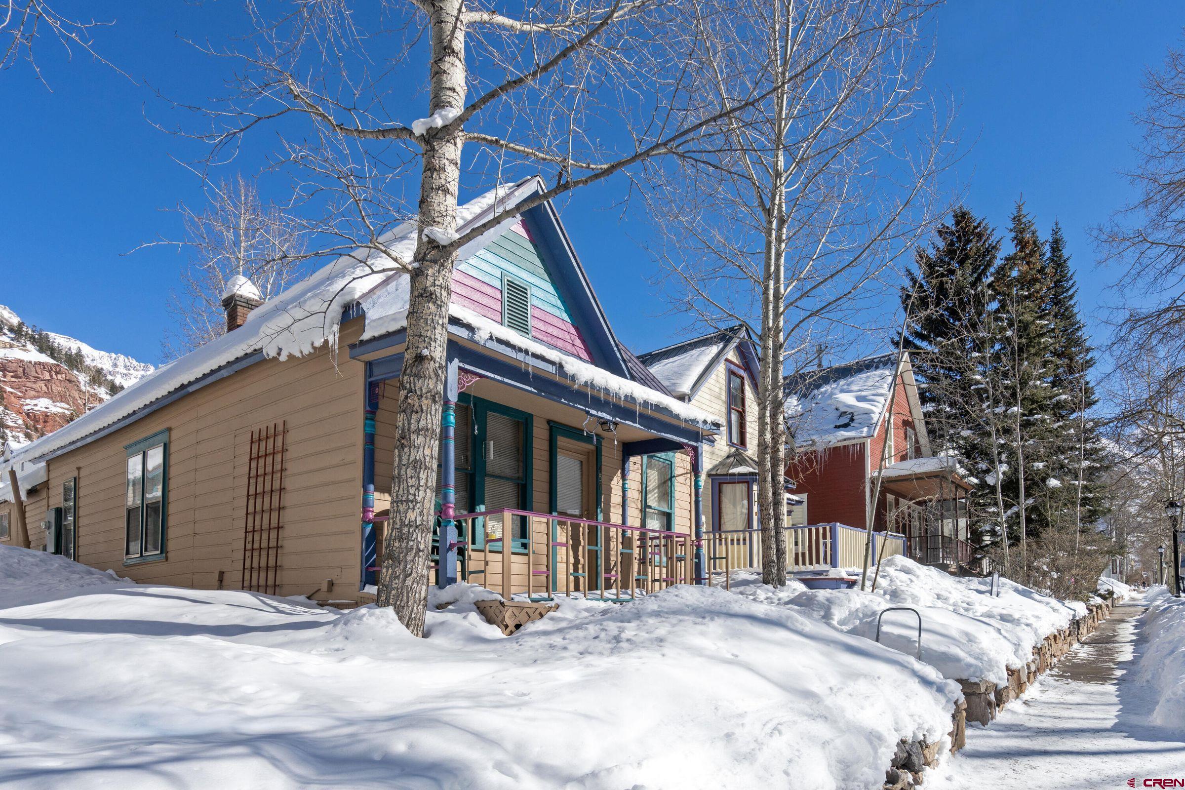 The same Finnish family cherished this historic home for 110 years! Now, it's time for a significant part of Telluride's truest architectural & cultural heritage to be bought by a new family to transform this home on a generously sized 4,219 square-foot lot only 1 ½ blocks from the river & the gondola. Preserve & restore an important piece of local history for future generations to enjoy while adding to the Town's overall aesthetic & charm. Restoring this Victorian home will increase its property value, making it a solid investment. With proper restoration, this heritage home will be energy-efficient & environmentally friendly, making it a sustainable choice. Connect to the past, to the Finns that lived here & to enhance the unique cultural significance of this home & to our community.