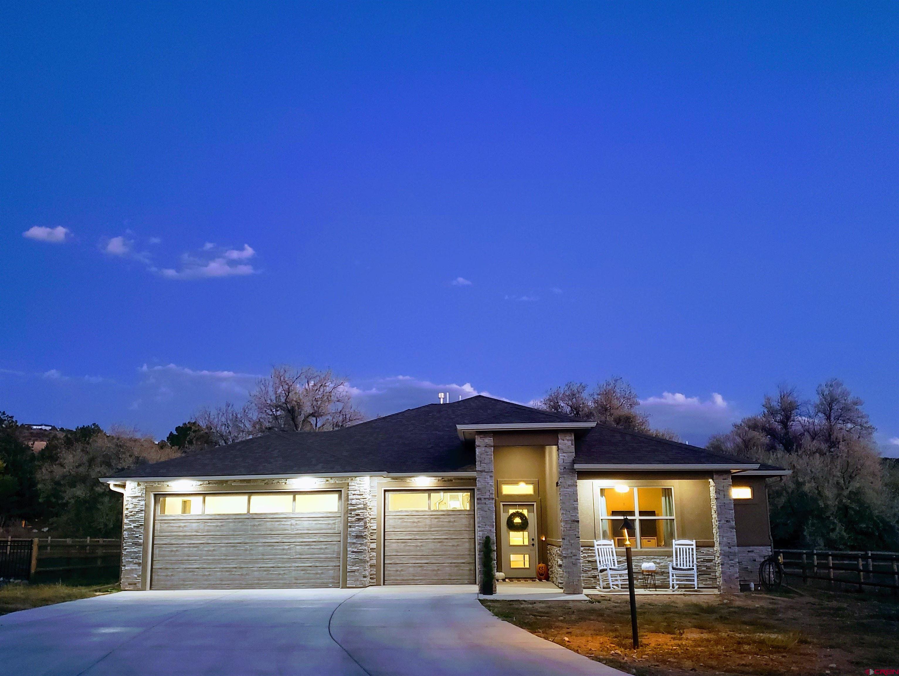 STUNNING CUSTOM-BUILT LUXURY HOME IN CEDAREDGE GOLF COURSE SUBDIVISION! This Amazing Custom-Built Home has a Meticulously Thought-Out Floor Plan that Makes Use of Every Square Inch in a Beautiful, Spacious, Open & Flowing Way that You Will Absolutely Love! Built by a Very Reputable Builder known for Producing Excellent Homes using Higher Quality Materials than the average home. This Newly Constructed Beauty has only been lived in for 6 Months Due to a Job Transfer of the Owner, Therefore, the Owner is Offering a $10,000 Landscaping Allowance! This Impressive Home Speaks of High Quality Materials and Careful Attention to Details. It is a Split Bedroom Floorplan and It has a Very Spacious Entry Foyer, and a Very Large & Light Stunning Master Suite with Tray Ceiling & Crown Molding and 6-Pc Ensuite Master Bath with a Tastefully Designed Custom Large Walk-In Shower. The Other 2 Spacious Bedrooms have their own Full Bath with Double Sink Vanity as well, and there is a Guest Half Bath/Powder Room right off of the Foyer near the Living Room. The High-End Kitchen includes Gorgeous Maple Cabinets a Double-Oven Gas Range, All Top Quality Appliances, Spacious Granite Countertops & Large Granite Work Island and a Very Roomy Pantry Closet. The Lovely Dining Area is right off of the Kitchen, which then Opens to the Spacious Yet Cozy Living Room Area with a High-End Electric Fireplace that has the Options of Changing Colors. The Main Heat of the Home is Natural Gas Forced Air and also has Central Air Conditioning. There are Plenty of Large Well Placed Windows to let in Light from Every Corner of the Home. Another Key Benefit to this Home is that there are NO STAIRS Anywhere – not even when you come in from the Garage or Exterior Doors! The Location of this Home is Superb, as it is Located in the Prestigeous Deer Creek Villages Subdivision, but it Does Not Back Up to the Golf Course itself, so No Need to Worry about any Golf Balls Flying at Your House! The Home Backs up to a “Green Space” and is Directly Across the Street from the Popular Surface Creek Walking Path that Meanders Alongside Year-Round Surface Creek. Come Live the Good Life in the Charming Trendy Town of Cedaredge at the Foot of the Grand Mesa with over 300 Lakes and where you have Easy & Quick Access to World Class Nordic Skiing, Downhill Skiing, Snowmobiling, ATV-ing, Fishing, Hunting, Hiking, Biking and Camping in one of the Most Beautiful Mountain Environments in the World!