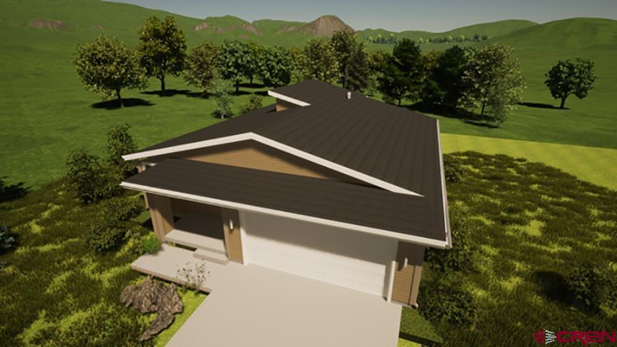 Ready-to-build lot in a beautiful neighborhood just above Hotchkiss, Colorado, a friendly small town in Western Colorado. This lot is offered with a complete set of house plans for a 1,616-square-foot 3-bedroom, 2-bath home designed by an award-winning residential architect. The views of the West Elk mountain range are superb from this flat spacious lot with kind neighbors on either side. The other homes in this neighborhood are well built with stucco exteriors and nice finishes. There is great pride of ownership with the surrounding neighbors, and two sheriff's deputies are nearby neighbors, providing a high sense of security. The home design offers excellent views of the West Elks and modern look and finishes. The HOA has pressurized irrigation water. Water and sewer tap are not paid, but available through Town of Hotchkiss. Natural gas and high-speed internet are on-site. Photos are architectural renderings.