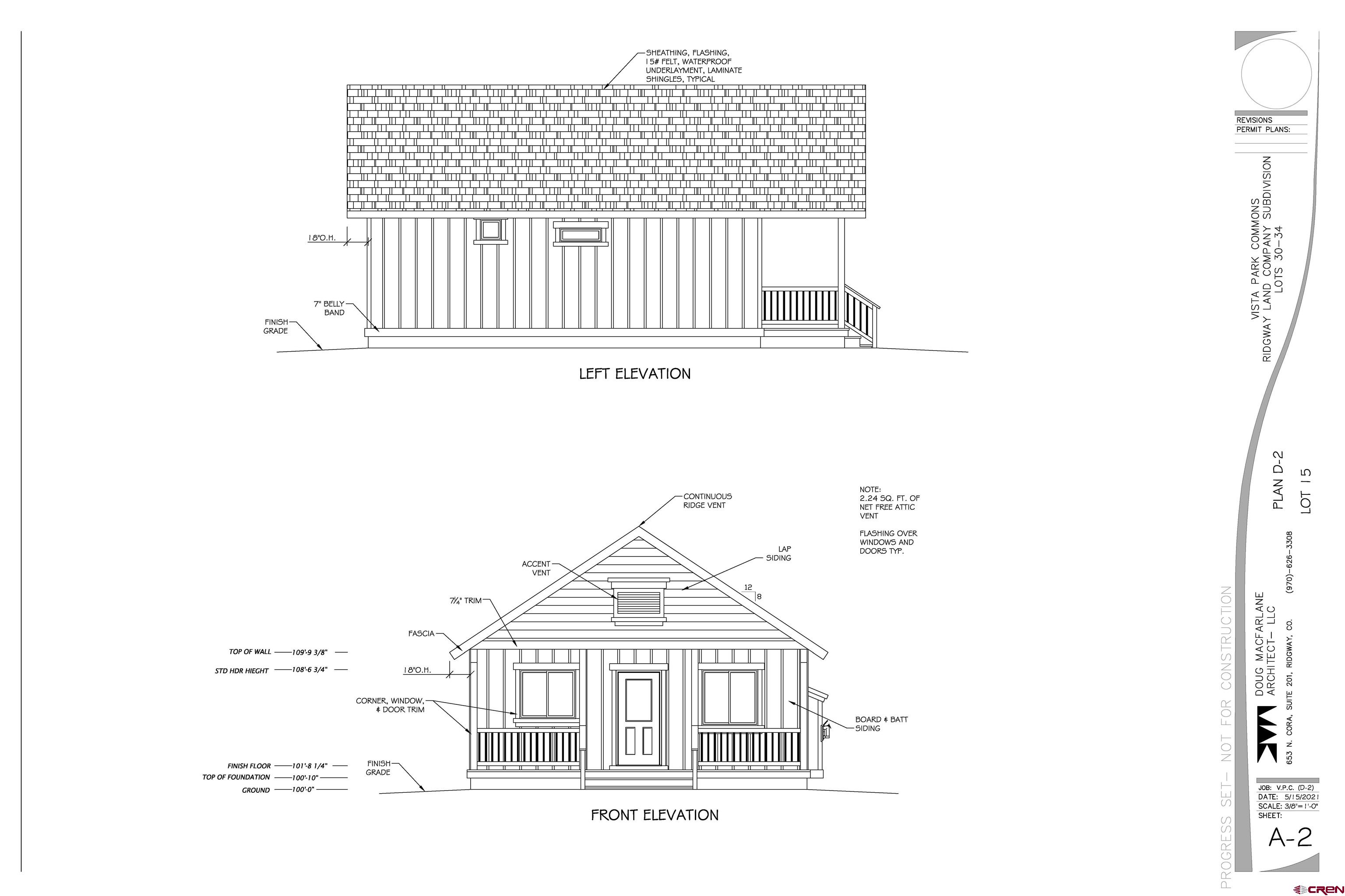 TO BE BUILT This forthcoming residence, featuring two bedrooms and one bathroom (Plan D-2), will be constructed within the newly developed Vista Park Commons subdivision. This community comprises 23 charming single-family homes encircling a central green space and communal pool and clubhouse. All residences boast welcoming front porches and spacious yards that open onto the shared area. Emphasizing pedestrian accessibility, Vista Park Commons prioritizes walkability, with vehicle parking situated in the communal park space.  These homes offer  open floor plans, providing a sense of expansiveness. Each home will come with designated parking spots and storage units. The residences will feature all-electric appliances, water heaters, heat pump HVAC systems, and contemporary electric fireplaces in Plans A, B, C, and D units. Upgrades available including a rear patio and sliding glass doors.  Situated on Lot 15, this particular home enjoys a favorable position on the  in the subdivision. Here, residents can savor their morning coffee or evening cocktails while taking in the breathtaking Alpenglow on the Cimarron Mountains and captivating views of the San Juans.
