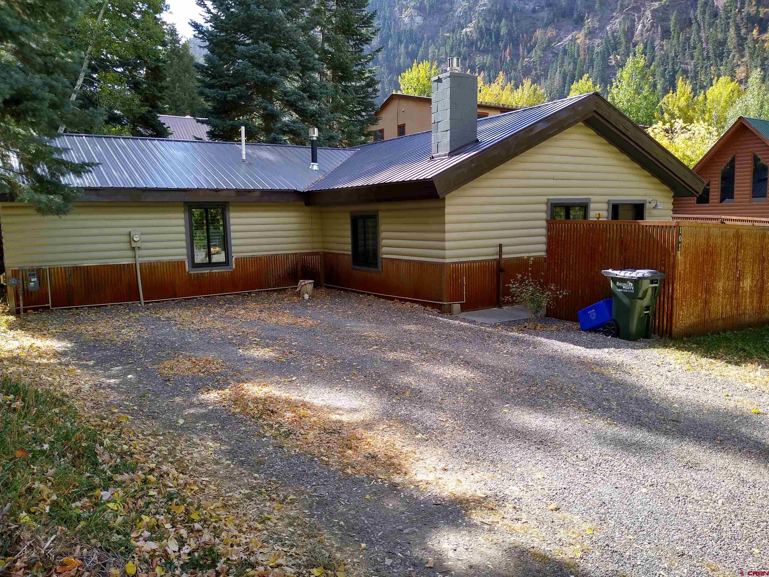 This home is a 2 bedroom, 2 bath with extra room for a 3rd bedroom, completely remodeled . New insulated cold roof, 6 foot metal private fencing around the property, 3 foot metal flashing around the bottom of the siding for weather protection. New appliances within the past 4 years: Stack washer and dryer, tankless water heater, Jotel  gas fireplace insert in living room a Jotel natural gas fireplace in bedroom and Nome pot belly stove in family room New Refrigerator, Stove, and dishwasher installed in 2024.  This home is in the zoning to be a short term rental. The Buyer will  need to check with the City of Ouray for availability and permits.  This is a very nice comfortable turn key home with everything you need .