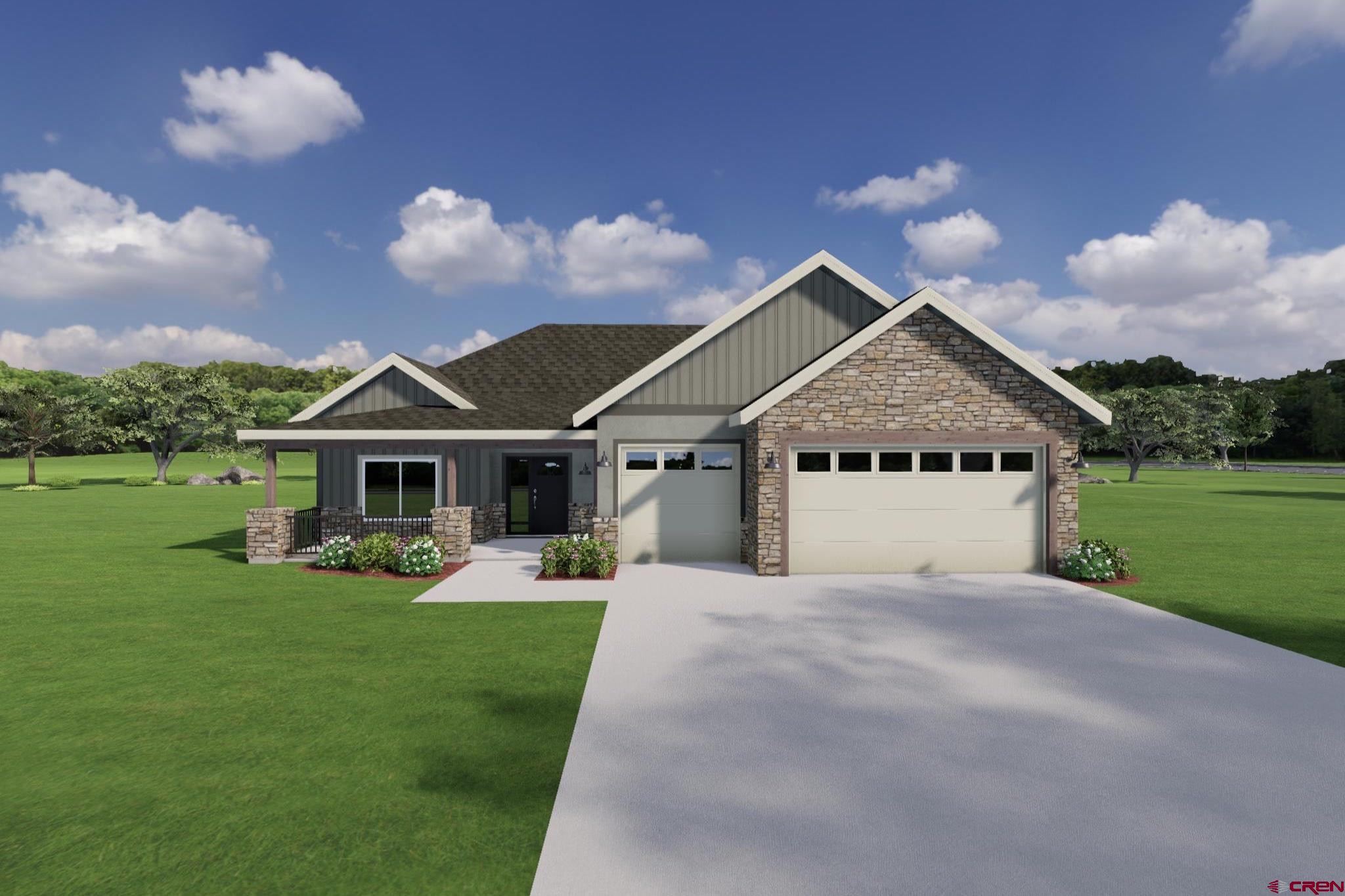 Discover the epitome of luxury living in this to be built, stunning net zero, 3 bedroom  3 bathroom home with 3 car garage, nestled within a prestigious golf course community. There are no steps in this home which allows easy access. From the entrance, to the garage, out to the covered patio and even into the primary suite shower, you will enjoy this extra feature not seen in many homes.  Home Features:  Eco-Friendly: Fully equipped with solar panels, this home ensures a sustainable lifestyle with close to Net Zero energy consumption, blending luxury with environmental consciousness.  Interior: Boast an exquisite finishes with 9-foot ceilings throughout, elevating to vaulted ceilings in the main living areas, enhancing the sense of space and light. The primary suite is a retreat with a large custom walk-in shower, providing a spa-like experience.  Kitchen: A chef's delight with expansive countertops, a large pantry, and high-end appliances, making it perfect for culinary enthusiasts and entertainers alike.  Garage: Accommodate all your vehicles and toys in the spacious three-car garage.  Location and Lifestyle: Golf Course: Enjoy the luxury of living in the beautiful Bridges golf course community with access to golf amenities.  Outdoor Activities: Surrounded by nature's playground, this home is minutes away from skiing, Jeep trails, and fishing spots, offering year-round outdoor adventures.  Scenic Views: Revel in the breathtaking mountain views that provide a picturesque backdrop to your daily life.  Community: Situated in a charming Colorado town , you have the convenience of nearby shopping with stores like Home Depot and Target, ensuring all your needs are met without sacrificing the tranquility of small-town living.  This home combines the best of modern living with a commitment to sustainability, all while offering unparalleled access to outdoor activities and community comforts.