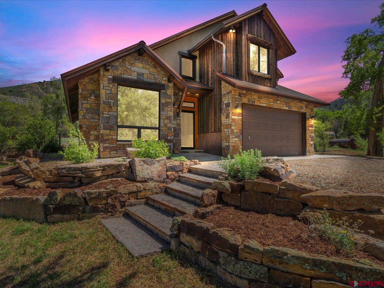 Welcome to Pleasant View Farm, tucked away among towering Cottonwood trees overlooking 36.6 acres of lush green pastures.  Approaching the property with the Cimarron Mountain range in the background, your eye is drawn to the amazing stonework, architecture and rustic design of this home. The idyllic setting is supported by the Dallas ditch for irrigation water. Historically the property has been used as a horse property with several turnout sheds and a four-stall panel shelter.  Out buildings include an equipment barn and storage buildings. The property has pipe fencing as well as smooth wire for various turn-out areas.  Completely remodeled in 2021, they thought of everything. Beautiful custom Alder cabinets and trim, laminate antique oak flooring and plush carpeting in the bedrooms. Custom metal railings lead you to the primary bedroom that is en-suite including a walk-in shower, double vanity and soaker tub. The other 2 bedrooms share a bath with a granite counter and walk-in shower. The kitchen is totally open with quartz counter tops, LG appliances and tons of storage.  Two dining areas offer great options, one in the kitchen creating a farm style setting and another near the living room for a more formal setting.  A built-in seating area offers your guests a place to visit with the cook rather than a bar top.  The 1500 sq. ft. stone patio is Pennsylvania Blue stone and is lined with Colorado Sandstone bedding areas.  An entertainer’s dream. The rustic enclosed airlock entrance leads you to a 4-foot custom alder door opening into the living area with vaulted ceilings that are lined with tongue and groove Aspen and Alder trim. Large picture windows allow natural light to flow in while you view the wildlife passing by. The location of this amazing property can’t be beat.  Sitting just 1.5 miles west of the town of Ridgway, and all that it offers, world famous Telluride Ski area is 40 minutes west, historic City of Ouray, the “Little Switzerland of America” the Divide Golf and Ranch Club are all great places to play just minutes away. Our supply town of Montrose north 30 minutes has a regional airport, excellent health care facilities and shopping.  Bring the critters or just enjoy the natural beauty this versatile Southwestern Colorado property has to offer! Make your appointment today!