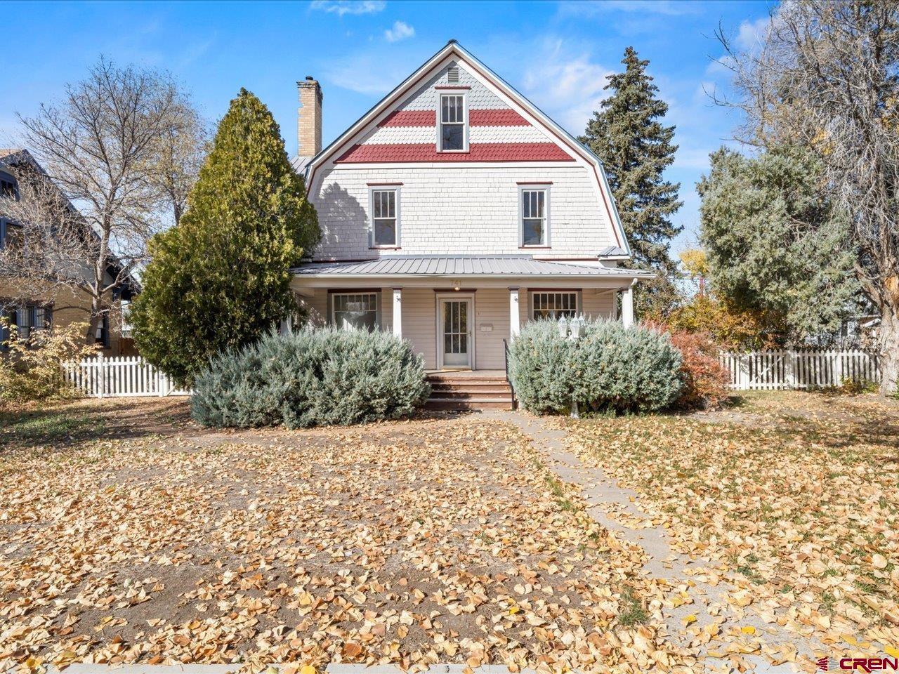 This lovely Victorian home was built in 1895 and has had major upgrades through the years. Major upgrades include: newer heating systems, metal roof, newer hot water heater, 2 Vermont casting wood stoves added and a sprinkler system.  She certainly doesn't look her age.  Wood flooring throughout most of the property gives you that warm fuzzy feeling.  Separate dining area with a window seat reminds you of grandmas' house for sure.  The office/den on the main floor has many possibilities.   2nd floor features a large master with double closets and lots of built-ins.  There are 2 other large bedrooms on this level as well as a claw foot tub in the main bath.  3rd. floor has possibly 2 more bedrooms and another flex space.