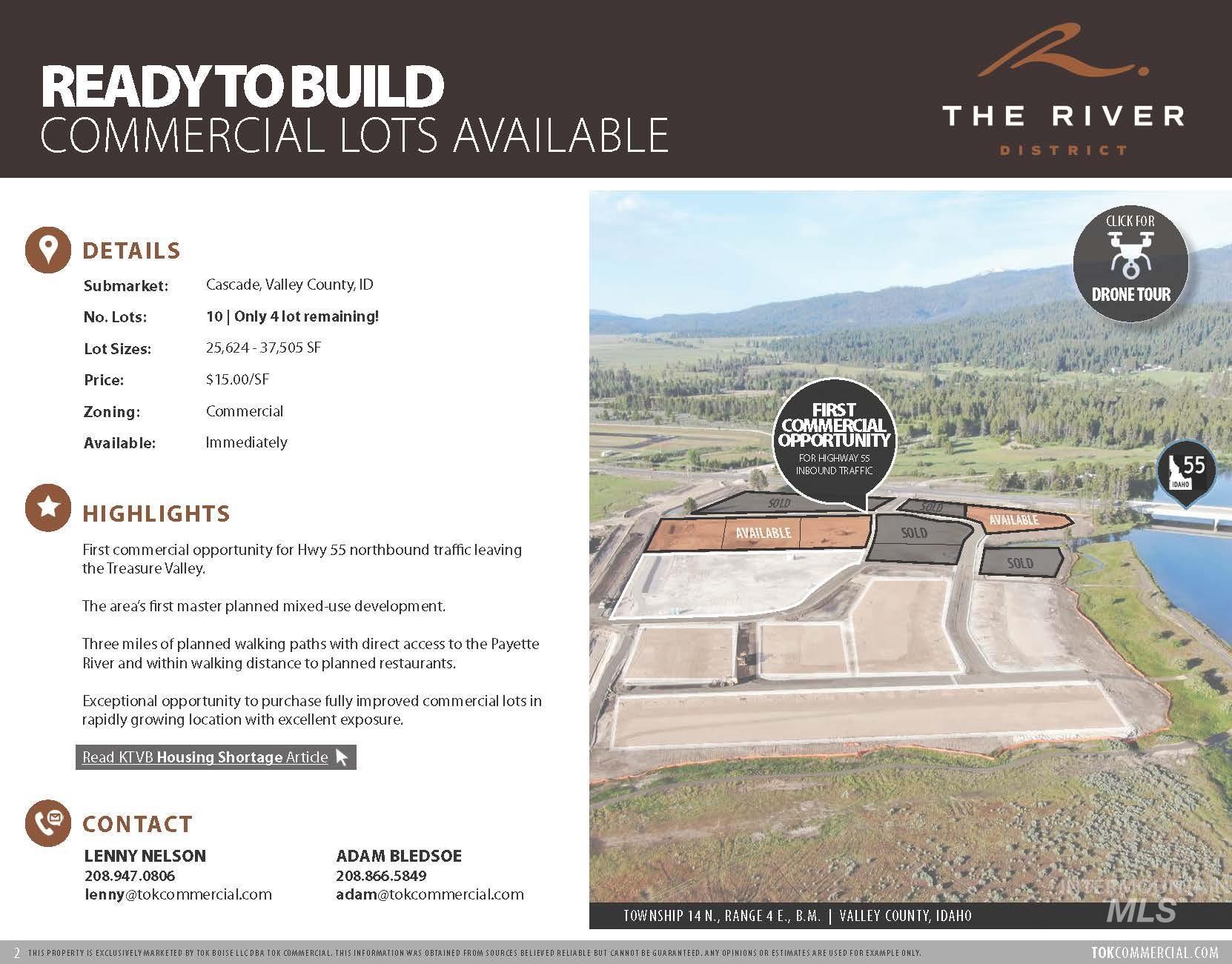 25 River District Drive, Cascade, Idaho 83611, Land For Sale, Price $562,577, 98862955