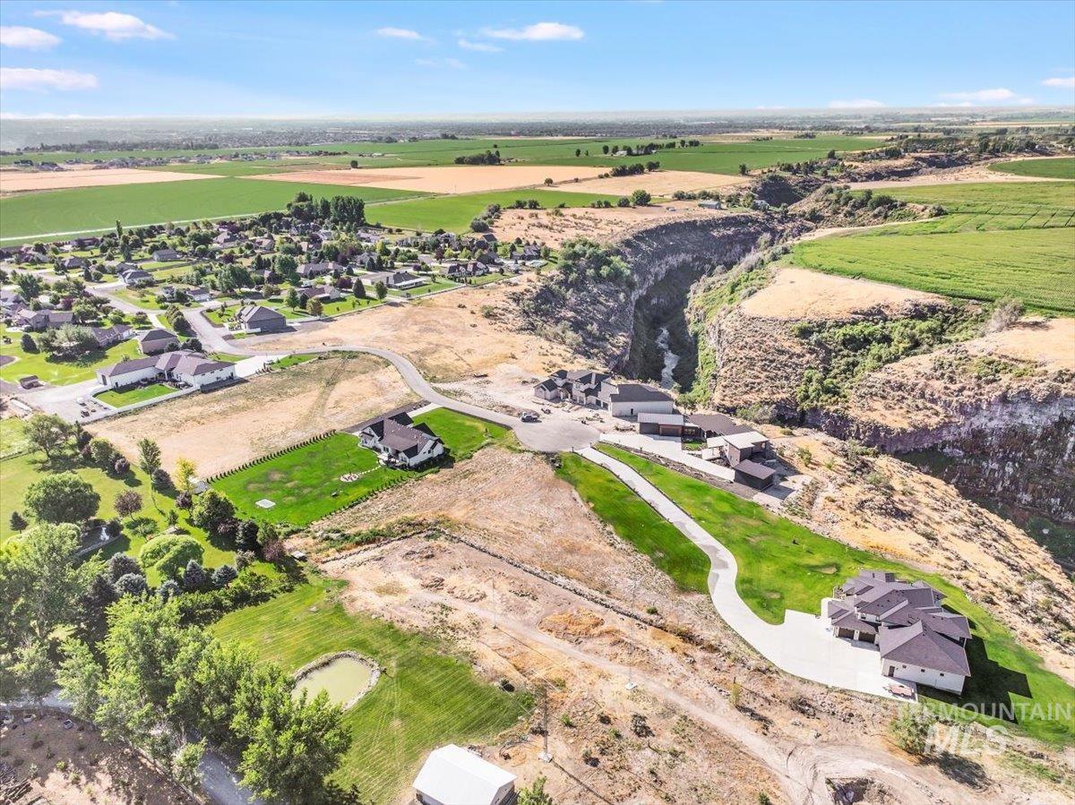 Aerial view of property's location with rural landscape
