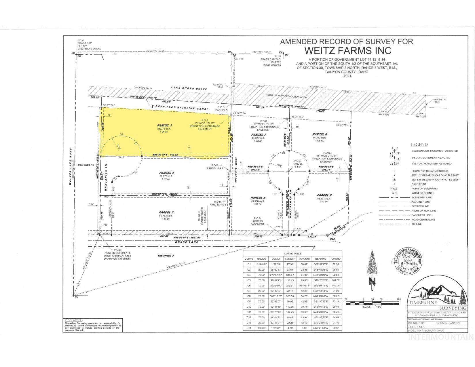 TBD Manzanita Ln. - Parcel 3, Caldwell, Idaho 83607, Land For Sale, Price $250,000, 98899677