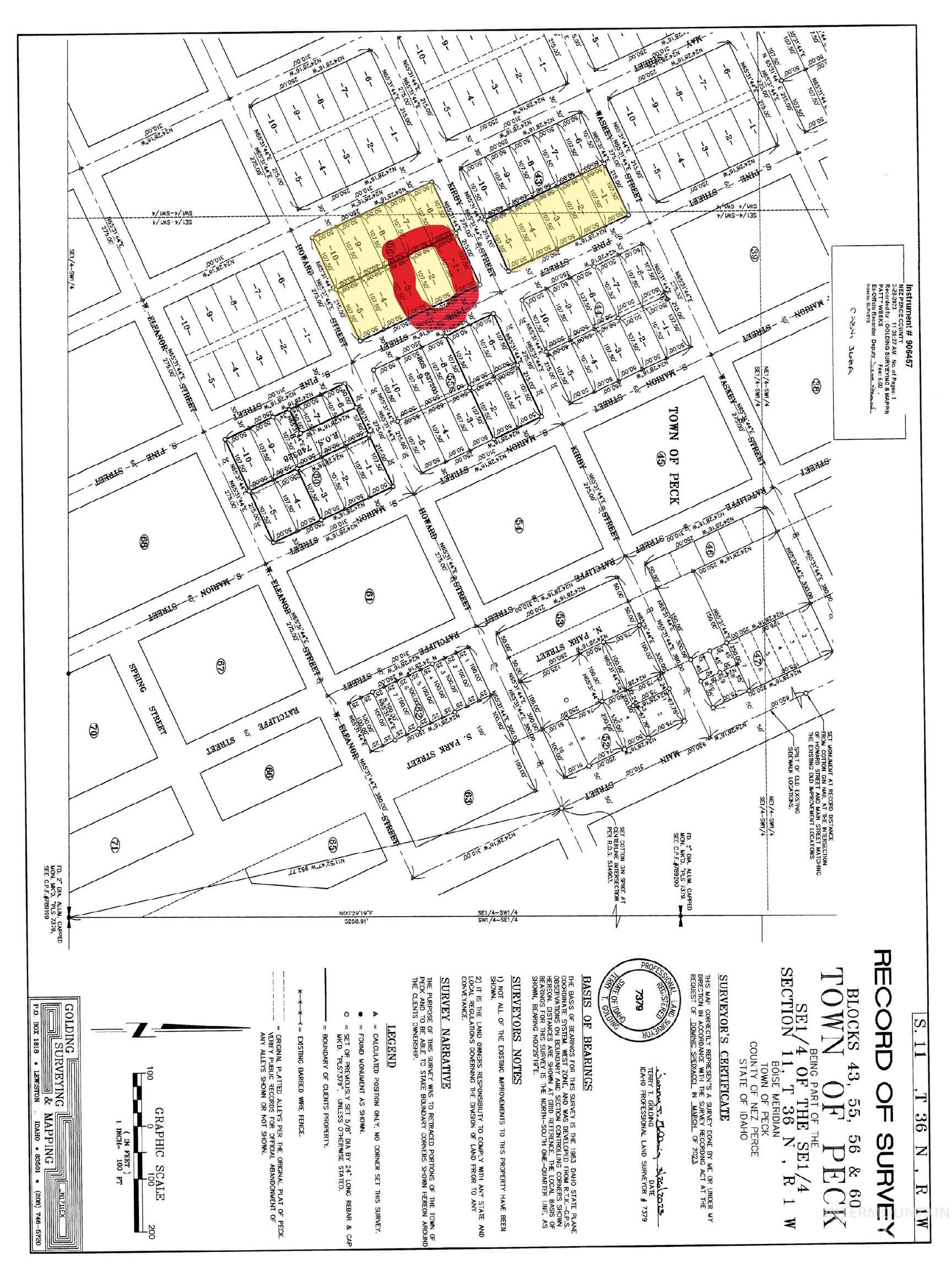 TBD Pine St Blk 56, Lot 2, Peck, Idaho 83545, Land For Sale, Price $41,000, 98908757