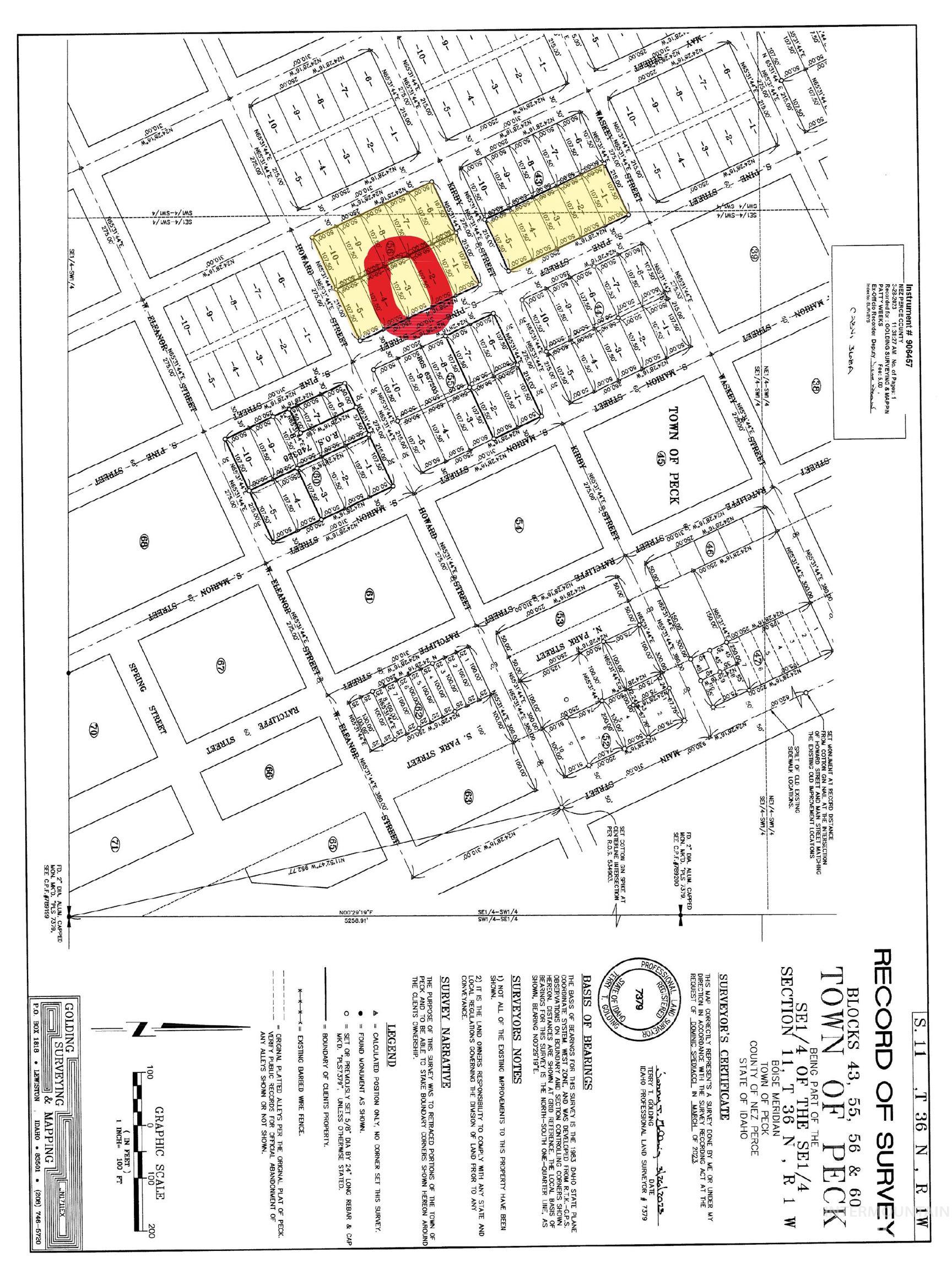 TBD Pine St Blk 56, Lot 3, Peck, Idaho 83545, Land For Sale, Price $41,000, 98908760