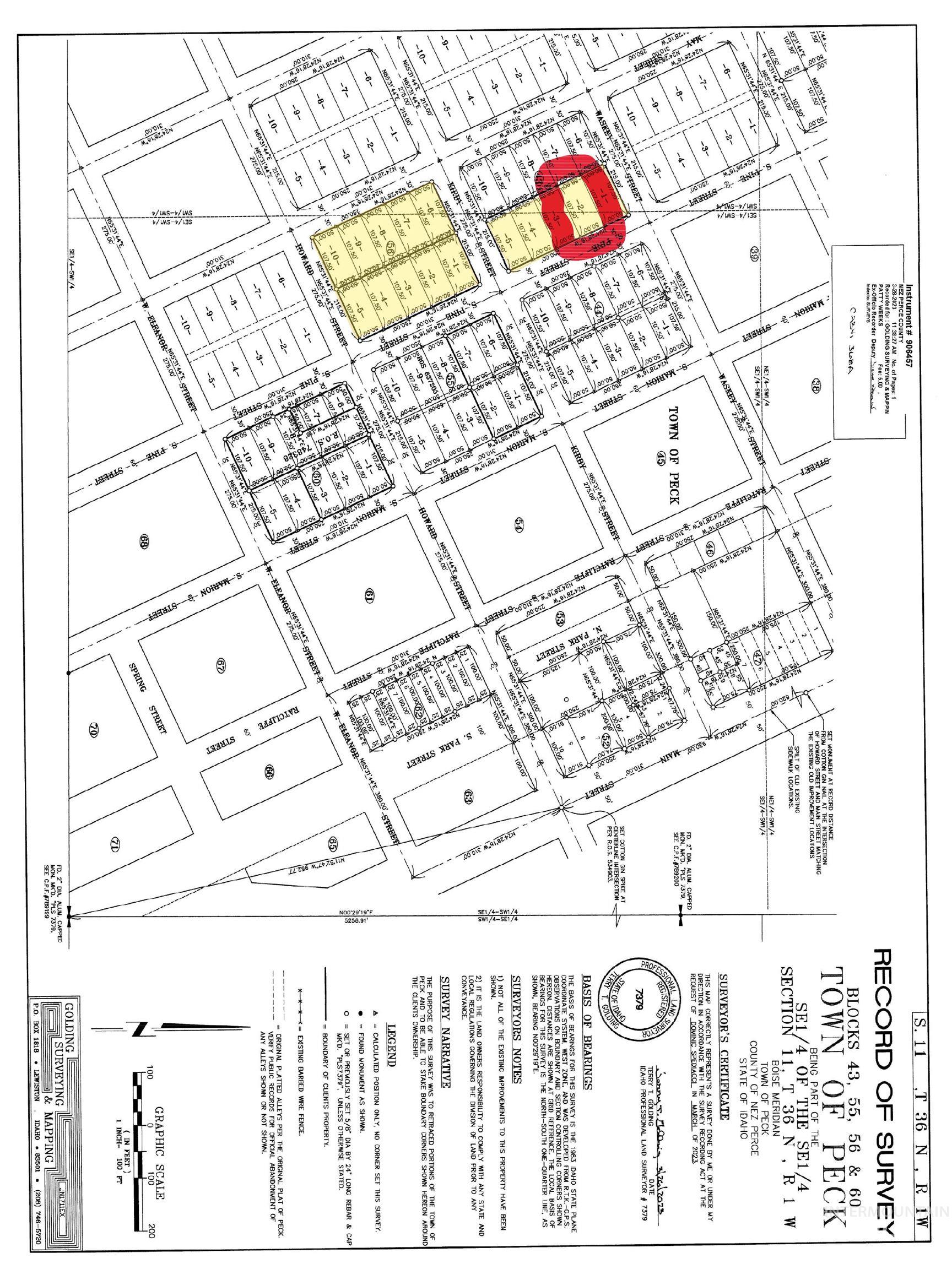 TBD Pine St Blk 43, Lot 2, Peck, Idaho 83545, Land For Sale, Price $42,000, 98909670