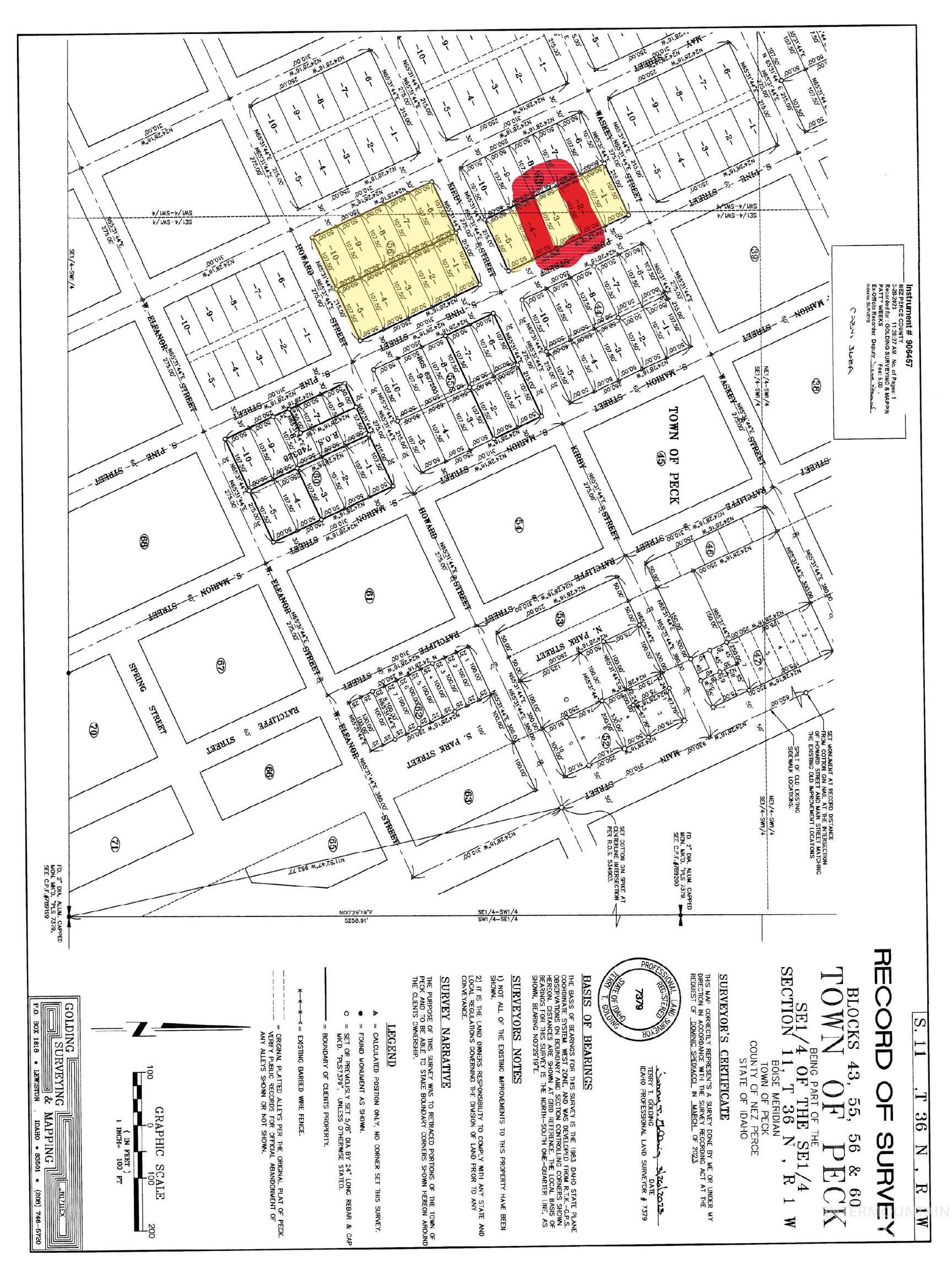 TBD Pine St Blk 43, Lot 3, Peck, Idaho 83545, Land For Sale, Price $42,000,MLS 98909672