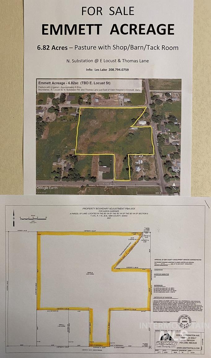 TBD E Locust Street, Emmett, Idaho 83617, Land For Sale, Price $835,000, 98911536
