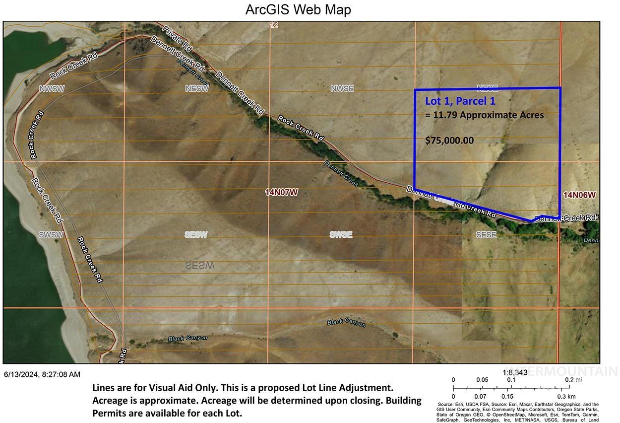 Lot 1, Parcel 1 Dennett Creek Rd, Weiser, Idaho 83672, Land For Sale, Price $65,000, 98914679