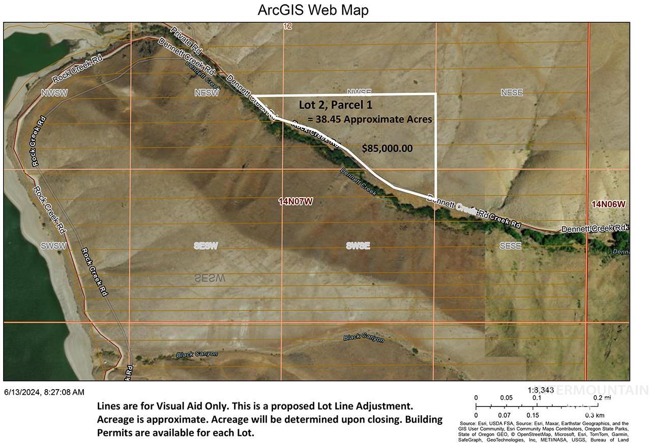 Lot 2, Parcel 1 Dennett Creek Rd, Weiser, Idaho 83672, Land For Sale, Price $75,000, 98914682