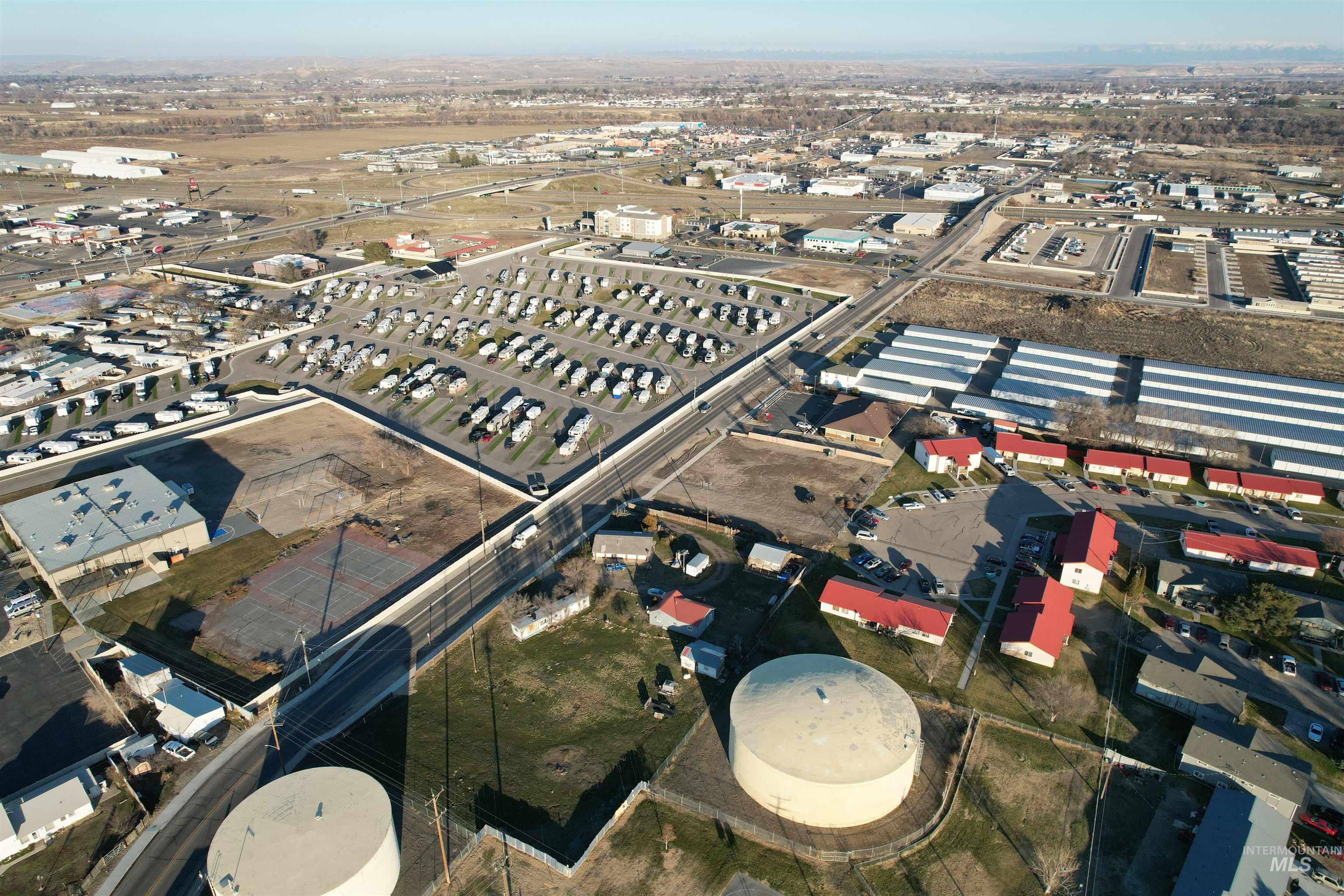 Aerial view of property's location