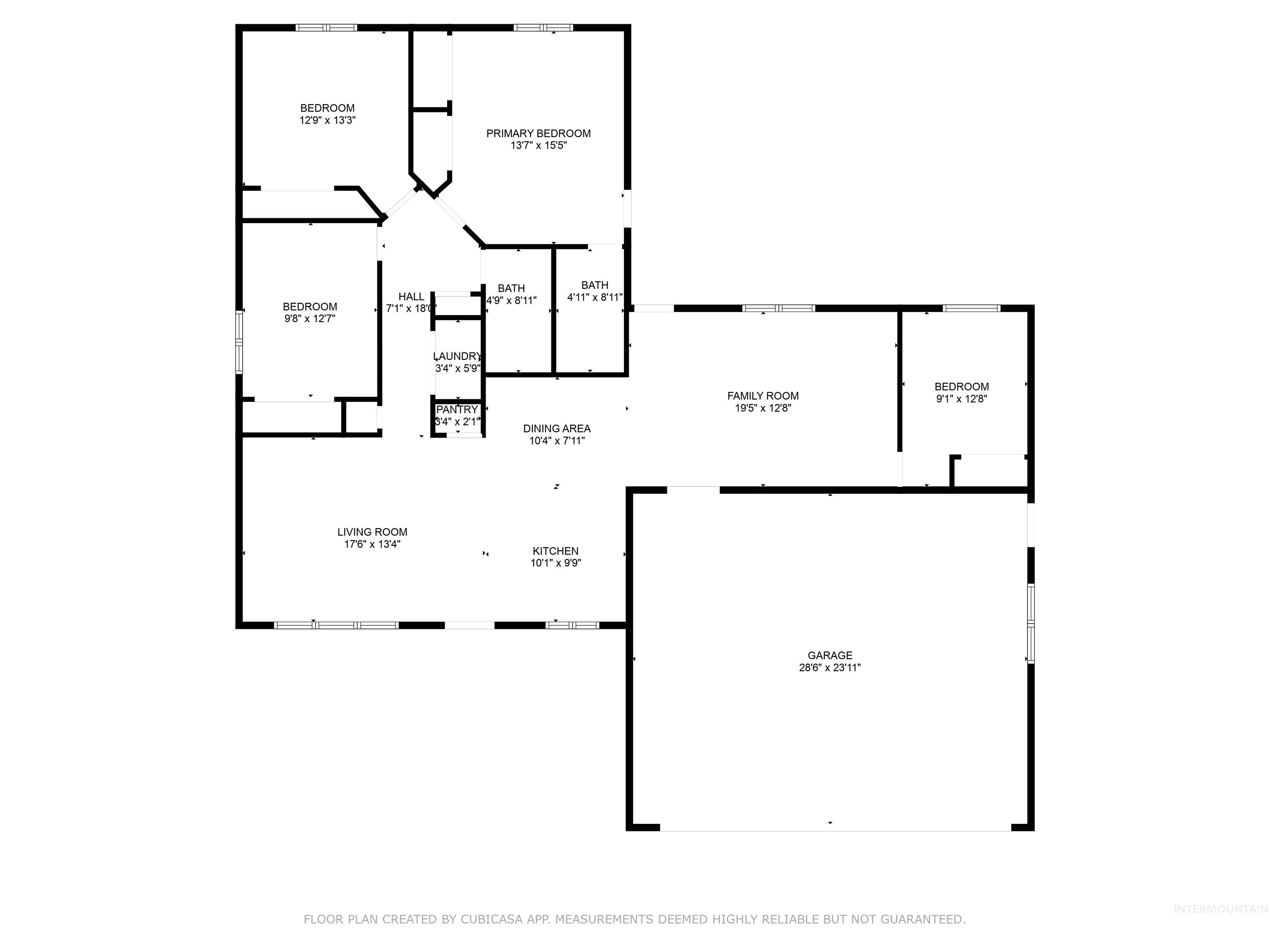 1334 E Cougar Creek, Meridian, Idaho 83646-7807, 4 Bedrooms, 2 Bathrooms, Residential For Sale, Price $458,000,MLS 98922097