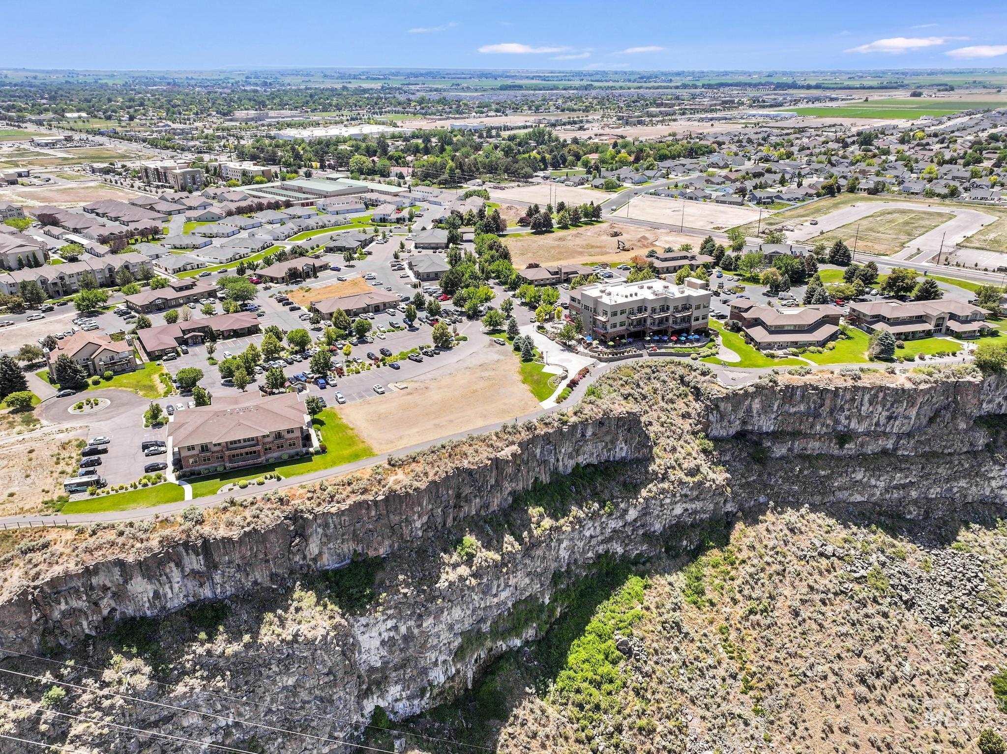 Aerial view of residential area