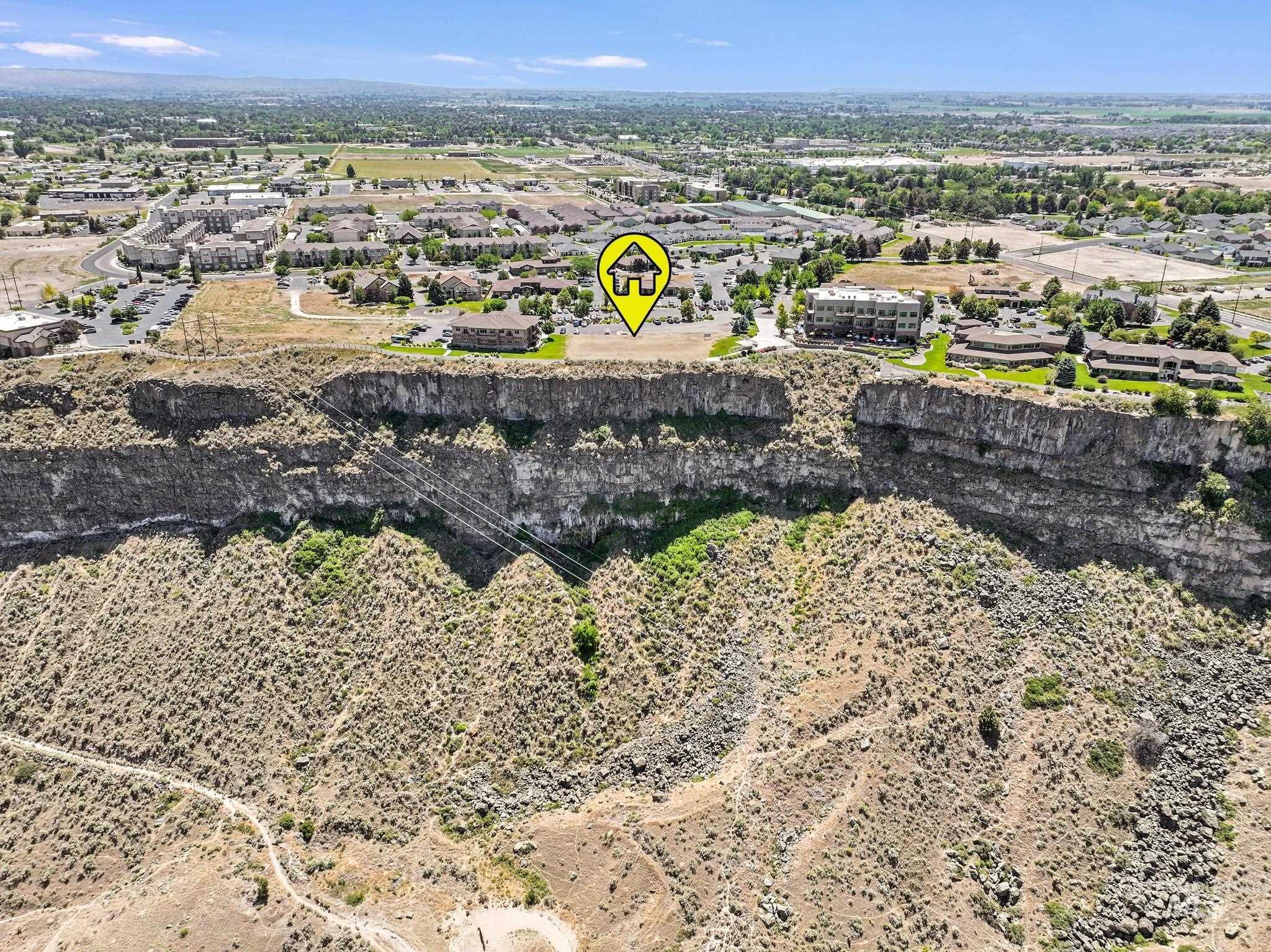 Aerial overview of property's location