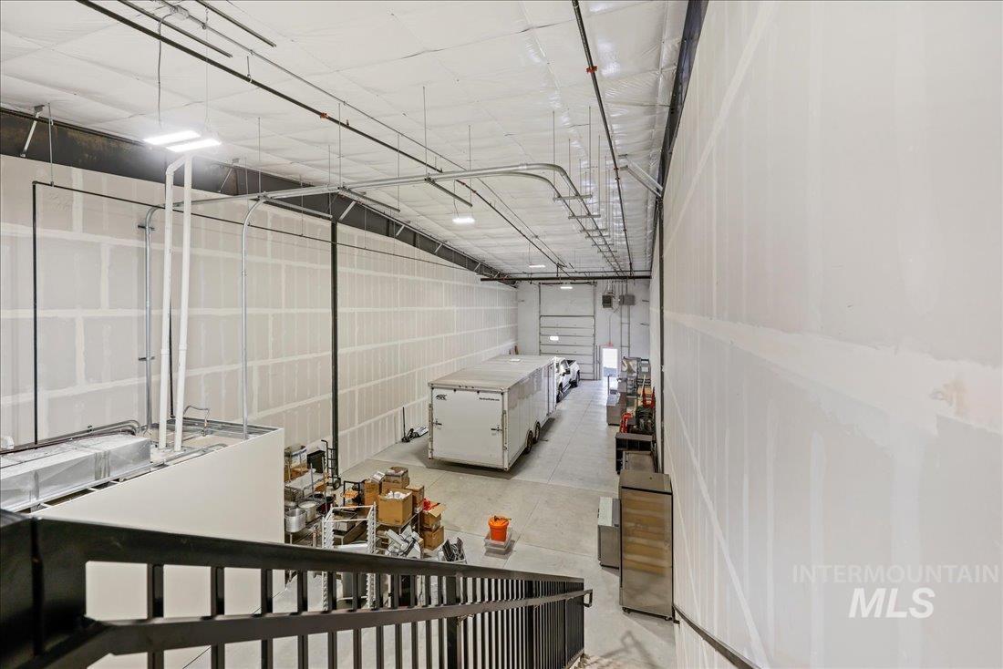 Basement featuring a garage