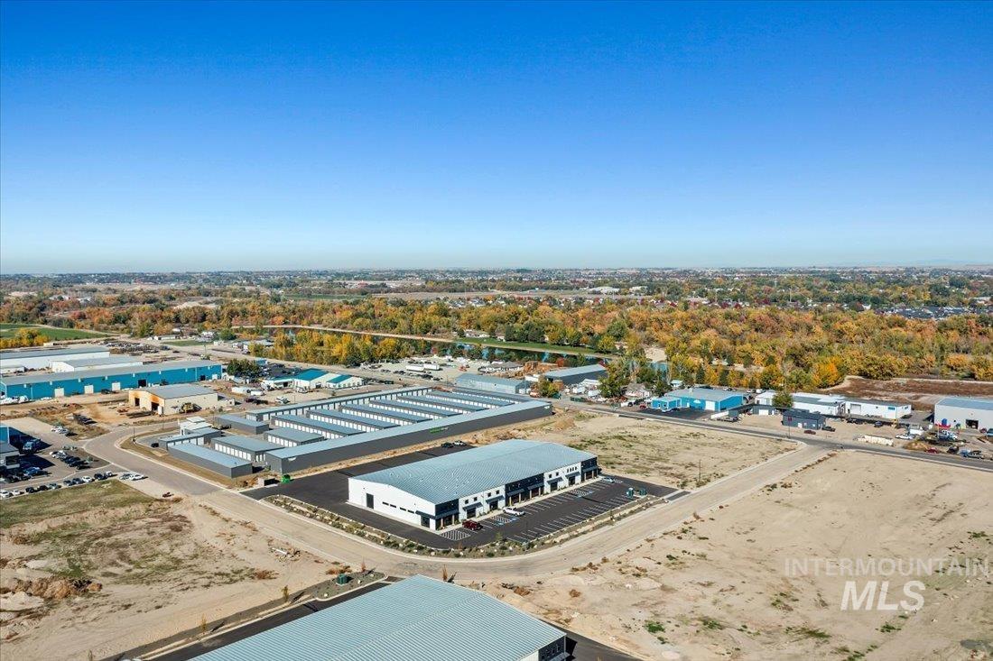 Aerial view of an industrial area