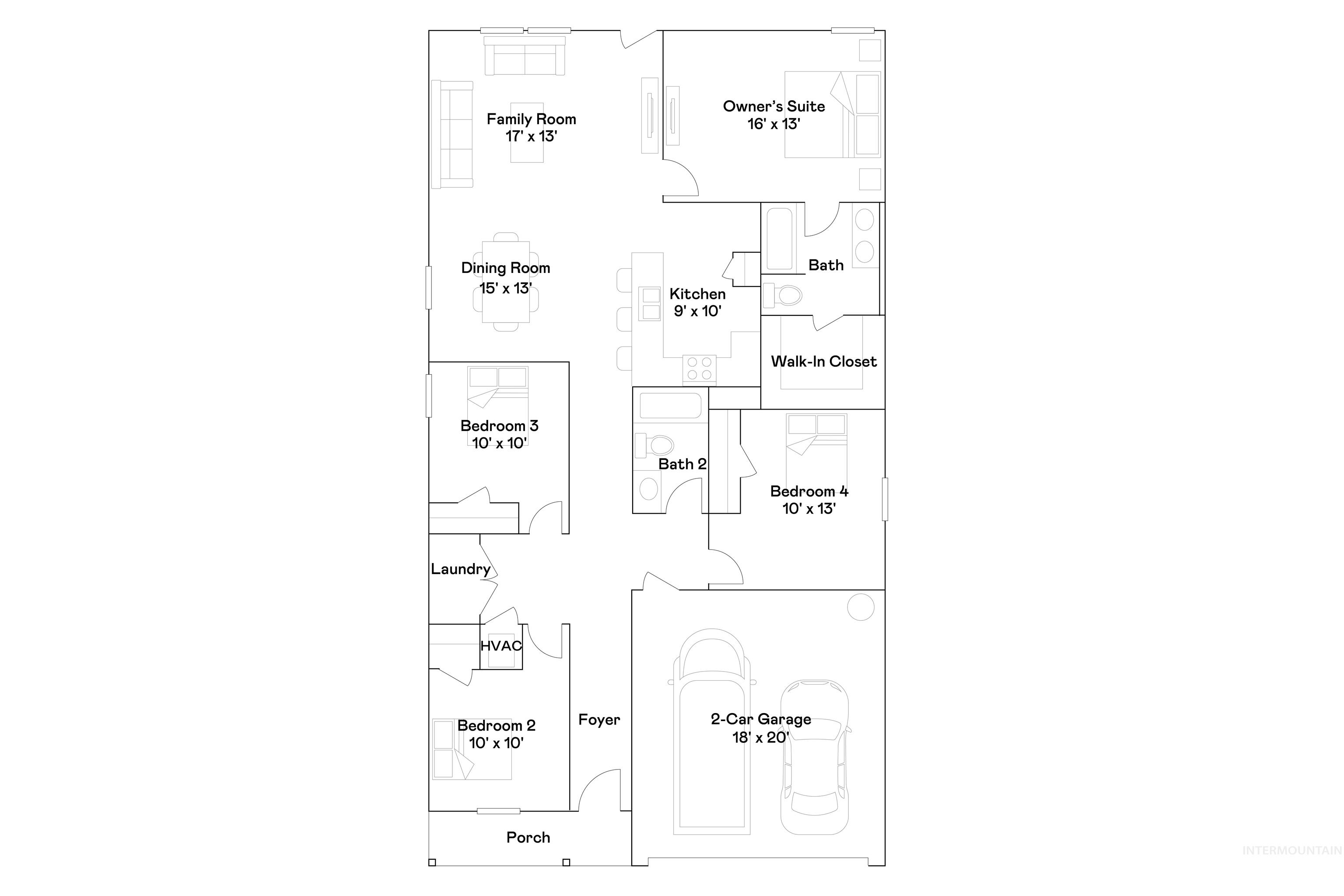 18281 N Evening Rose Ave, Nampa, Idaho 83687, 4 Bedrooms, 2 Bathrooms, Residential For Sale, Price $407,000, 98925395