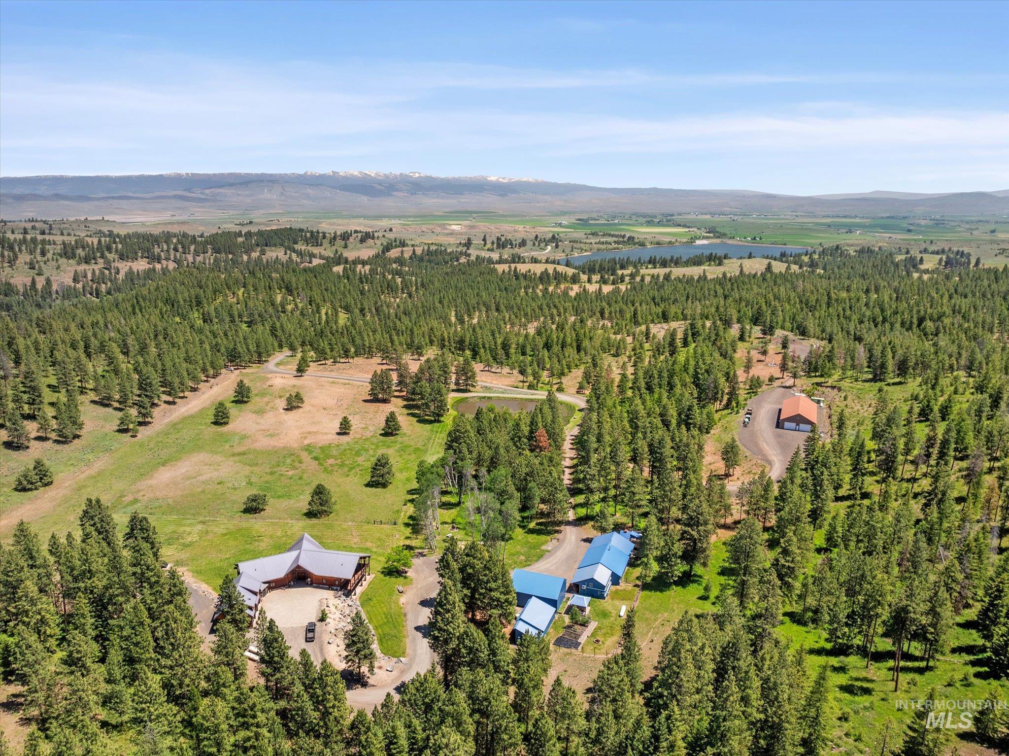 Aerial view of mountains