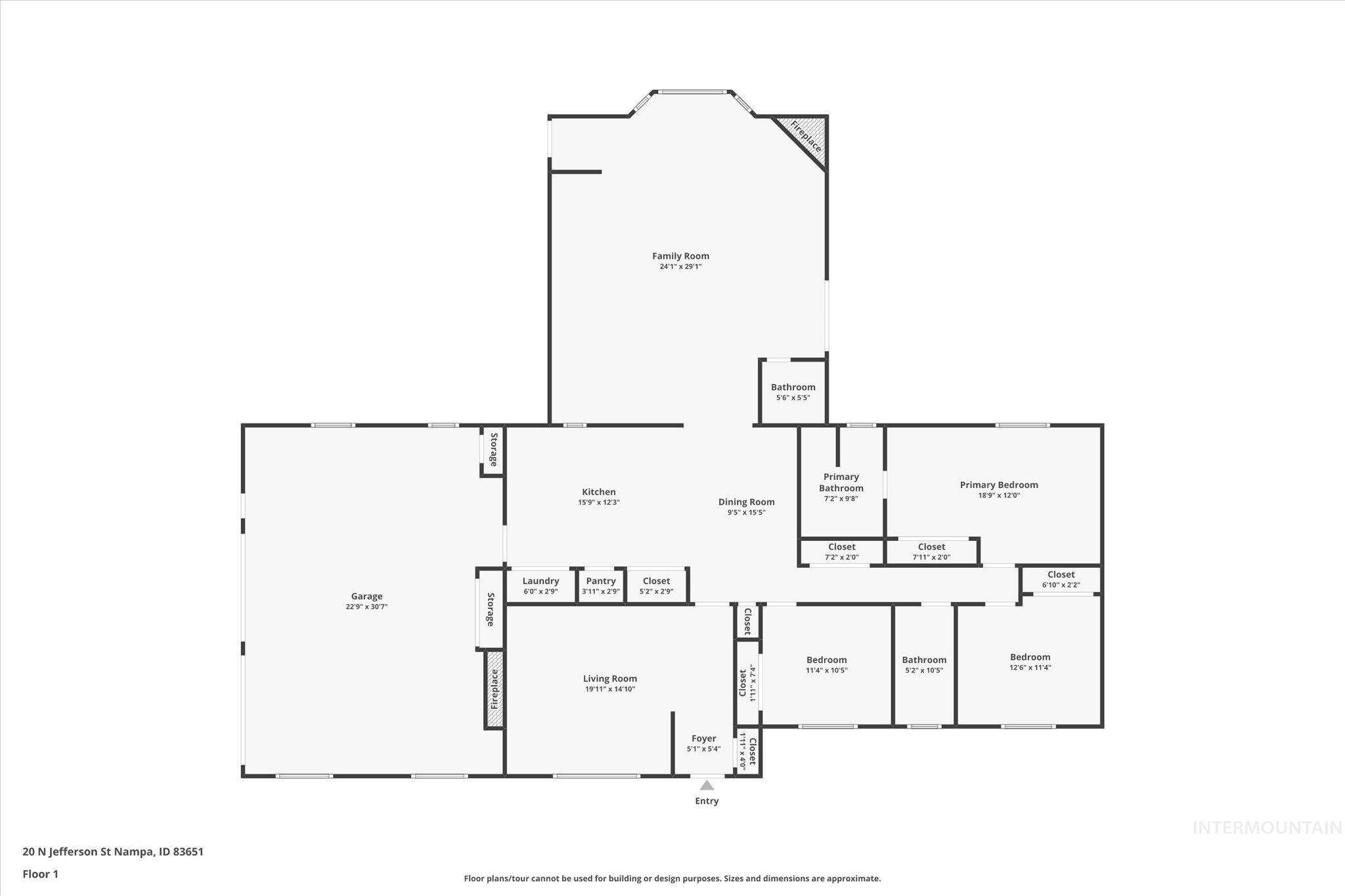 20 N Jefferson St, Nampa, Idaho 83651, 3 Bedrooms, 2.5 Bathrooms, Residential For Sale, Price $429,900,MLS 98927736