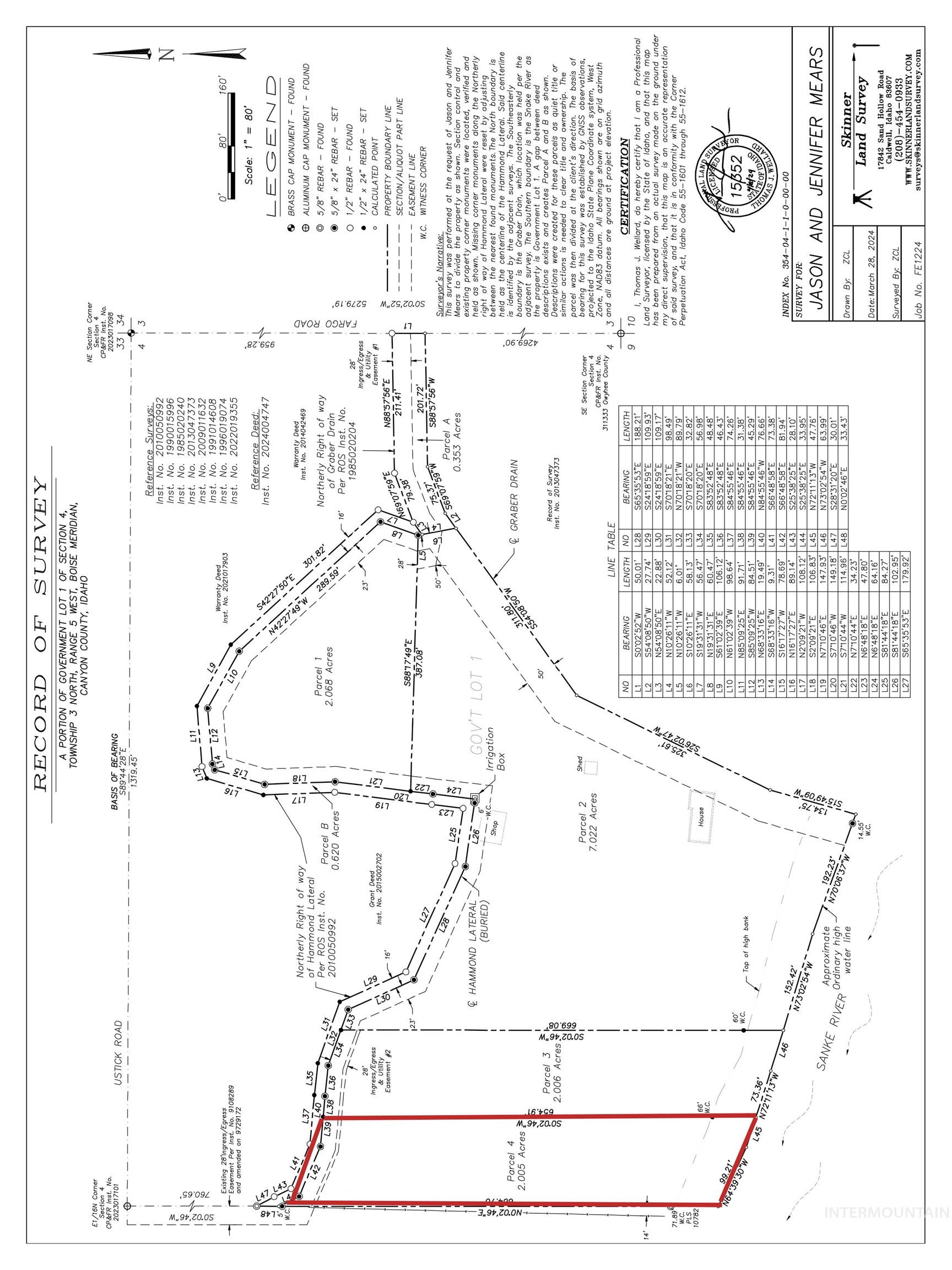 TBD Ustick Rd Parcel 4, Wilder, Idaho 83676, Land For Sale, Price $349,900, 98928873