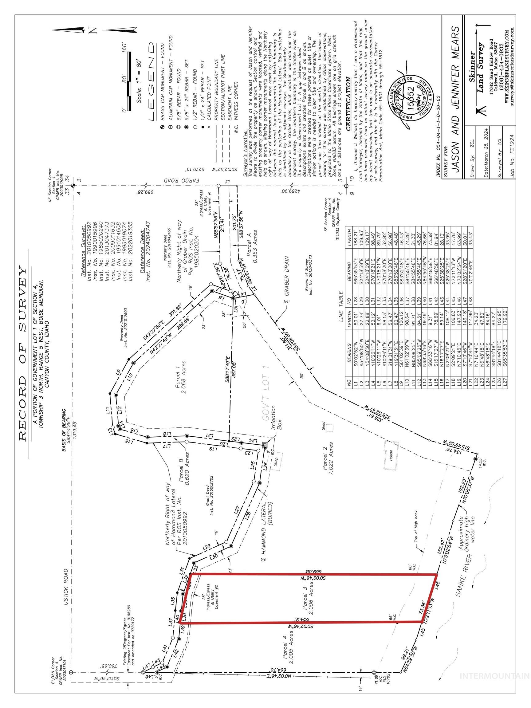 TBD Ustick Rd Parcel 3, Wilder, Idaho 83676, Land For Sale, Price $349,900, 98928874