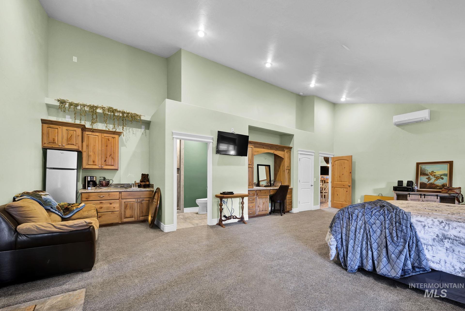 Bedroom Suite features extra deep closet area, make up dressing area and vaulted ceiling with plant shelf