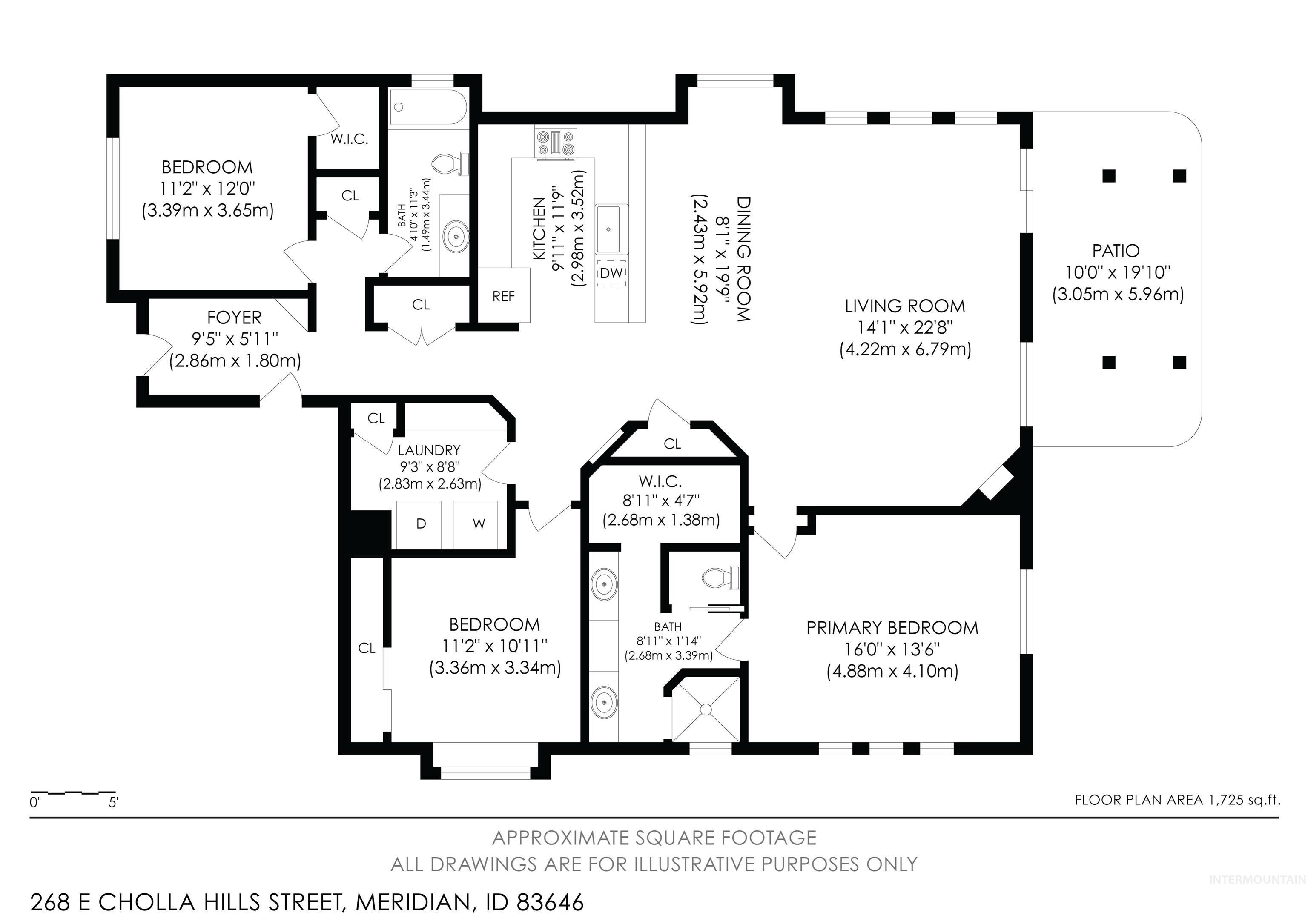 268 E Cholla Hills St., Meridian, Idaho 83646, 3 Bedrooms, 2 Bathrooms, Residential For Sale, Price $570,000,MLS 98932615