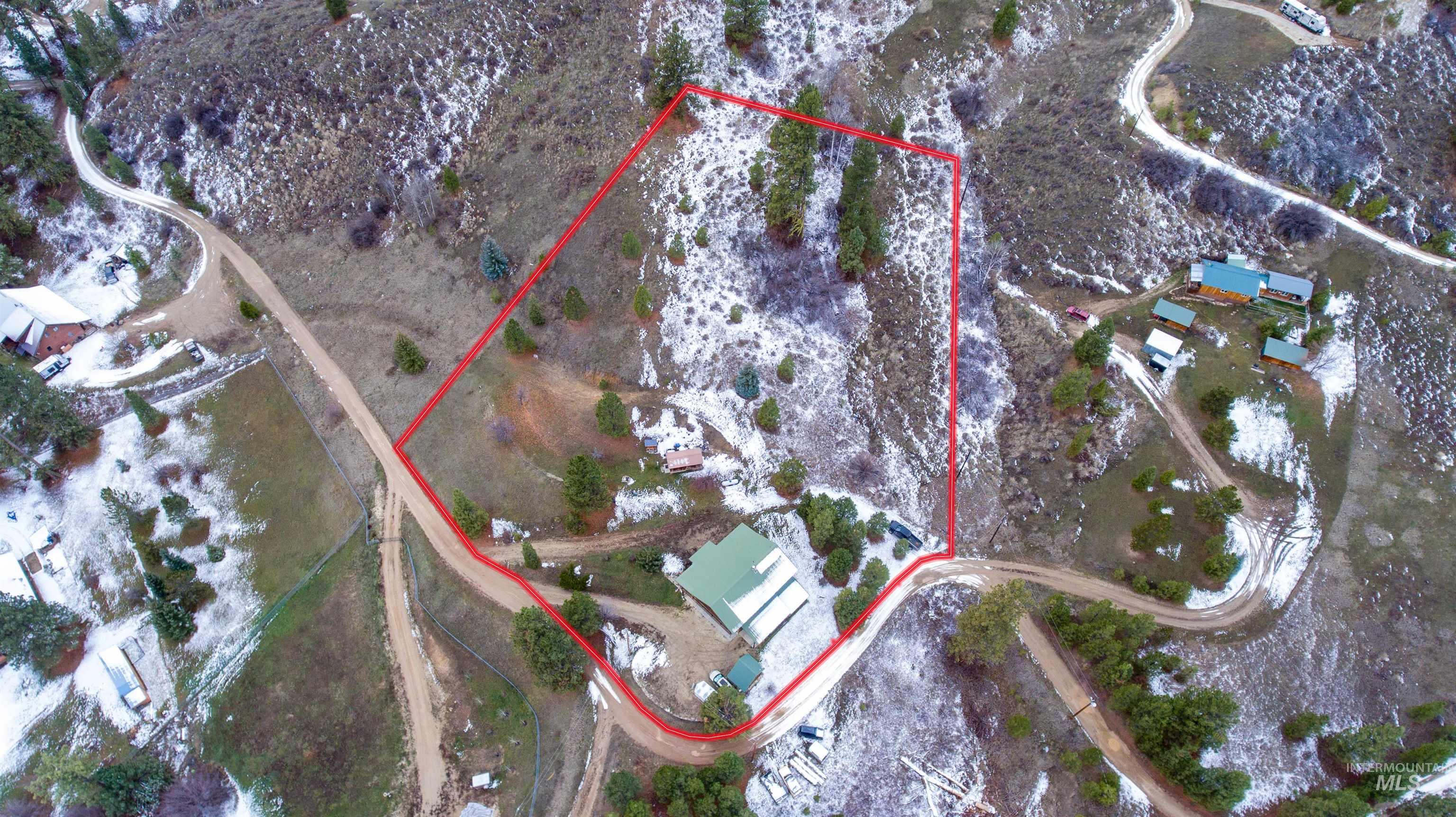 View of property location with property boundaries highlighted