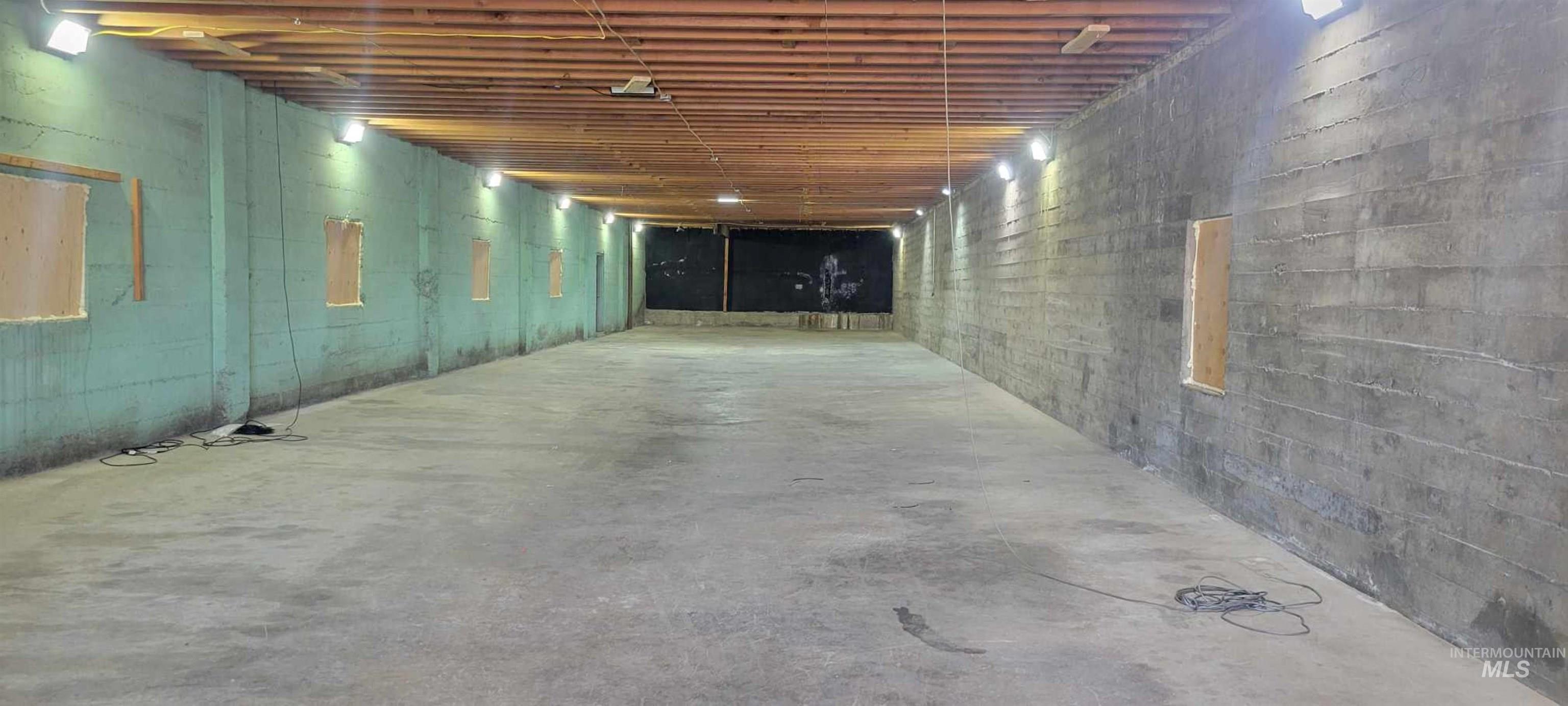 Unfinished below grade area with concrete block wall